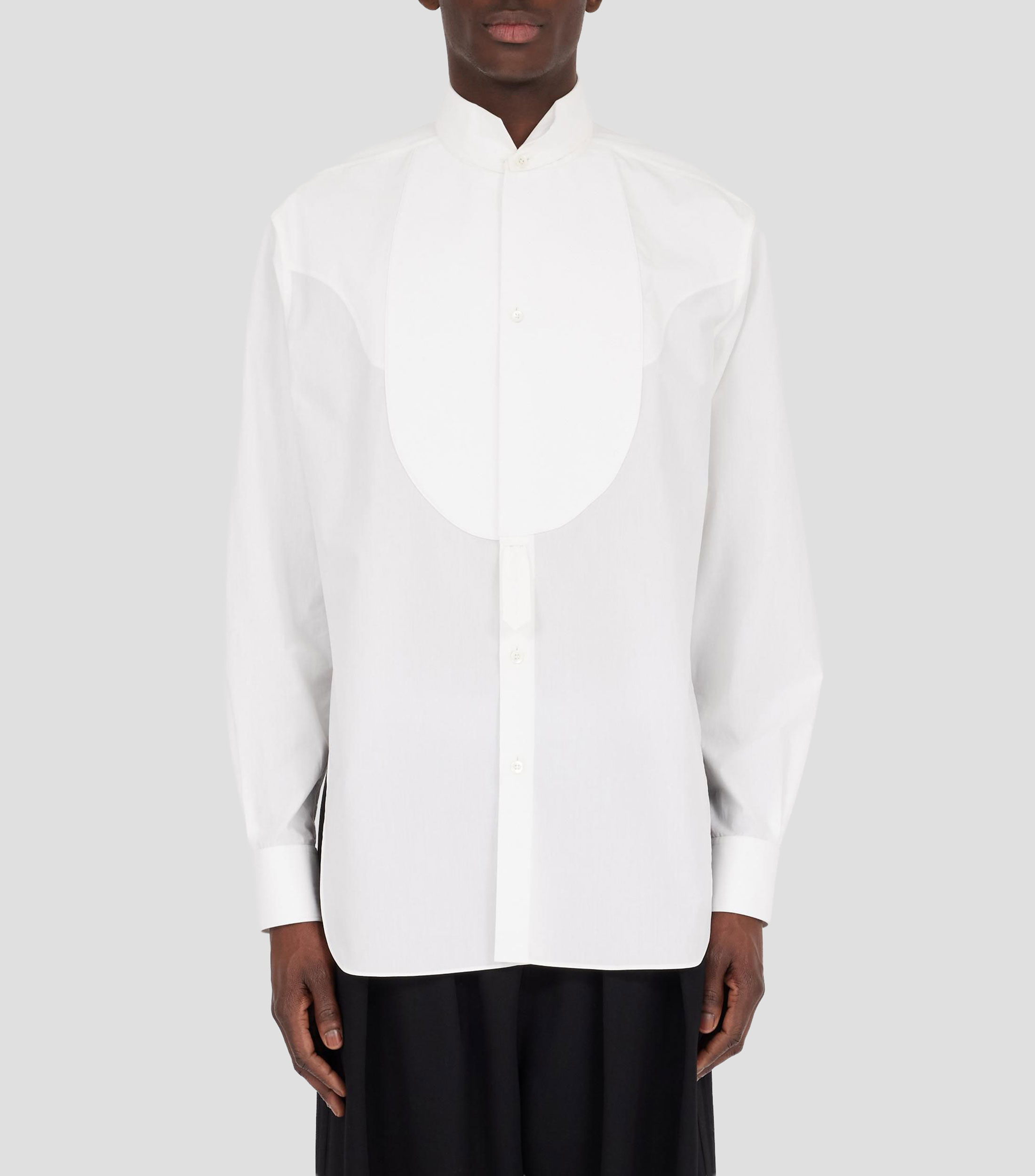 Camisa de vestir lisa y manga larga Hombre