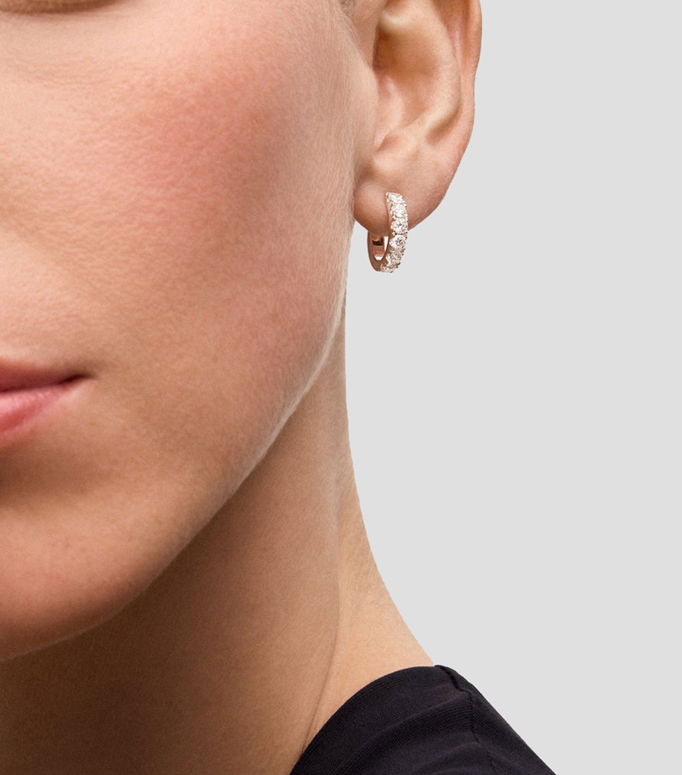 Pendientes en oro blanco 18 Kilates con diamantes Mujer