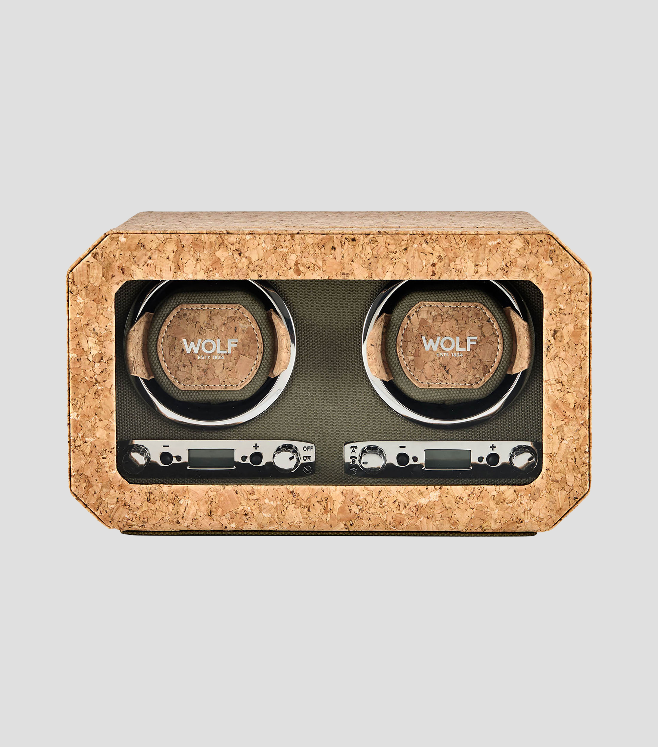 Watch Winder Doble Cortica Corcho Natural