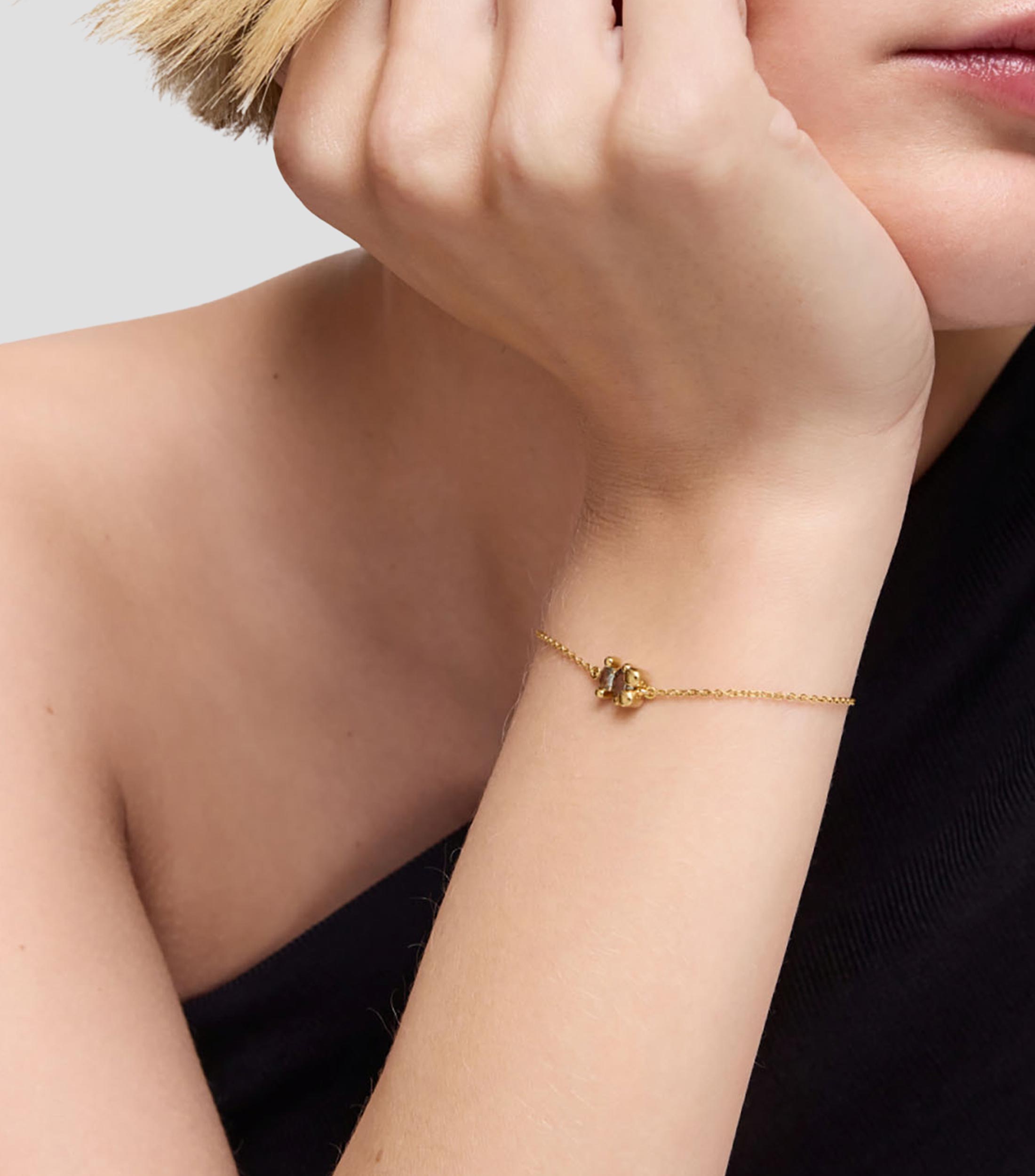 Pulsera en Plata Color Bear con Espinela Mujer