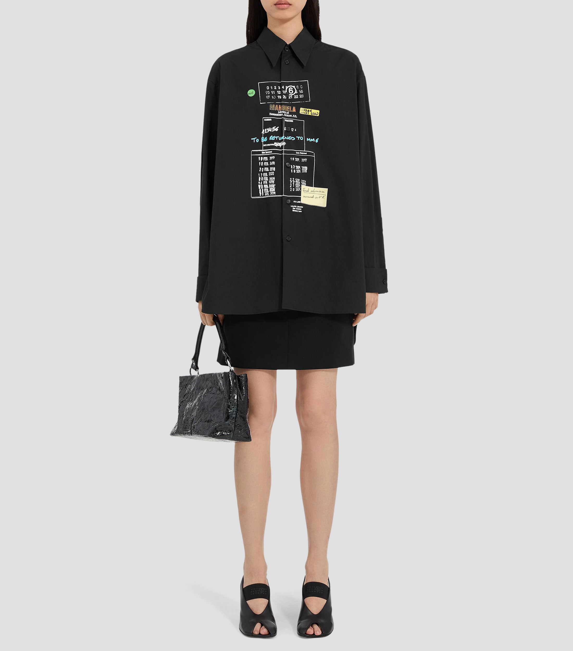Camisa estampada con manga larga Mujer