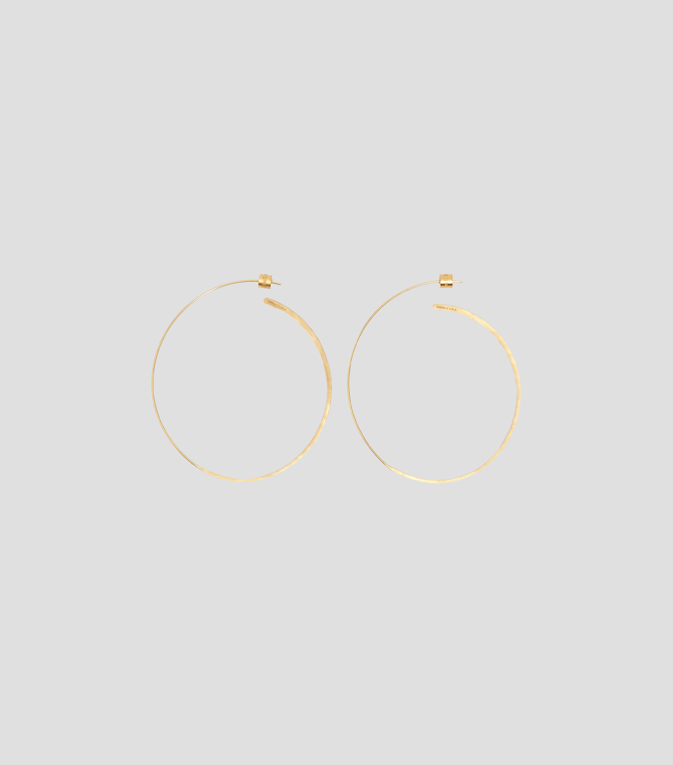 Pendientes aro grande textura dorado envejecido Mujer