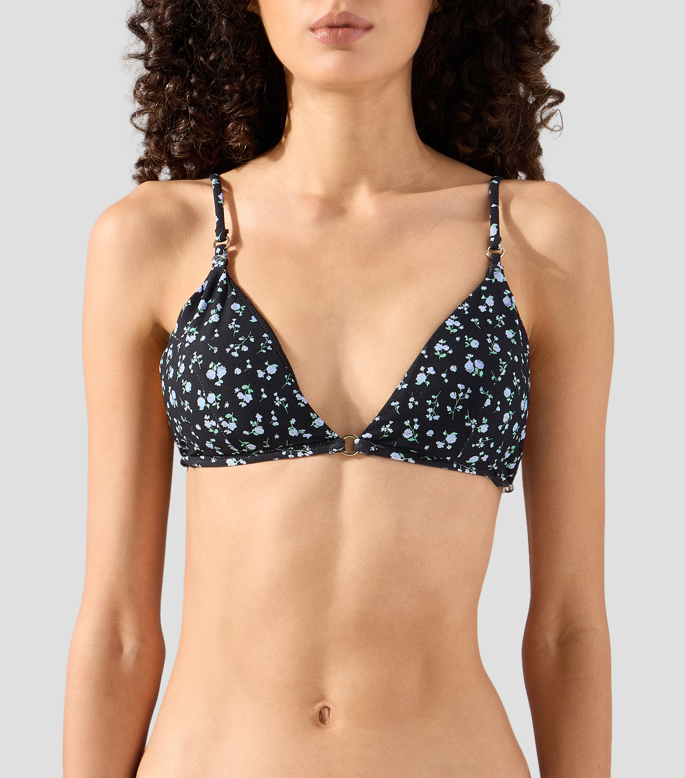 Bikini top con estampado Mujer