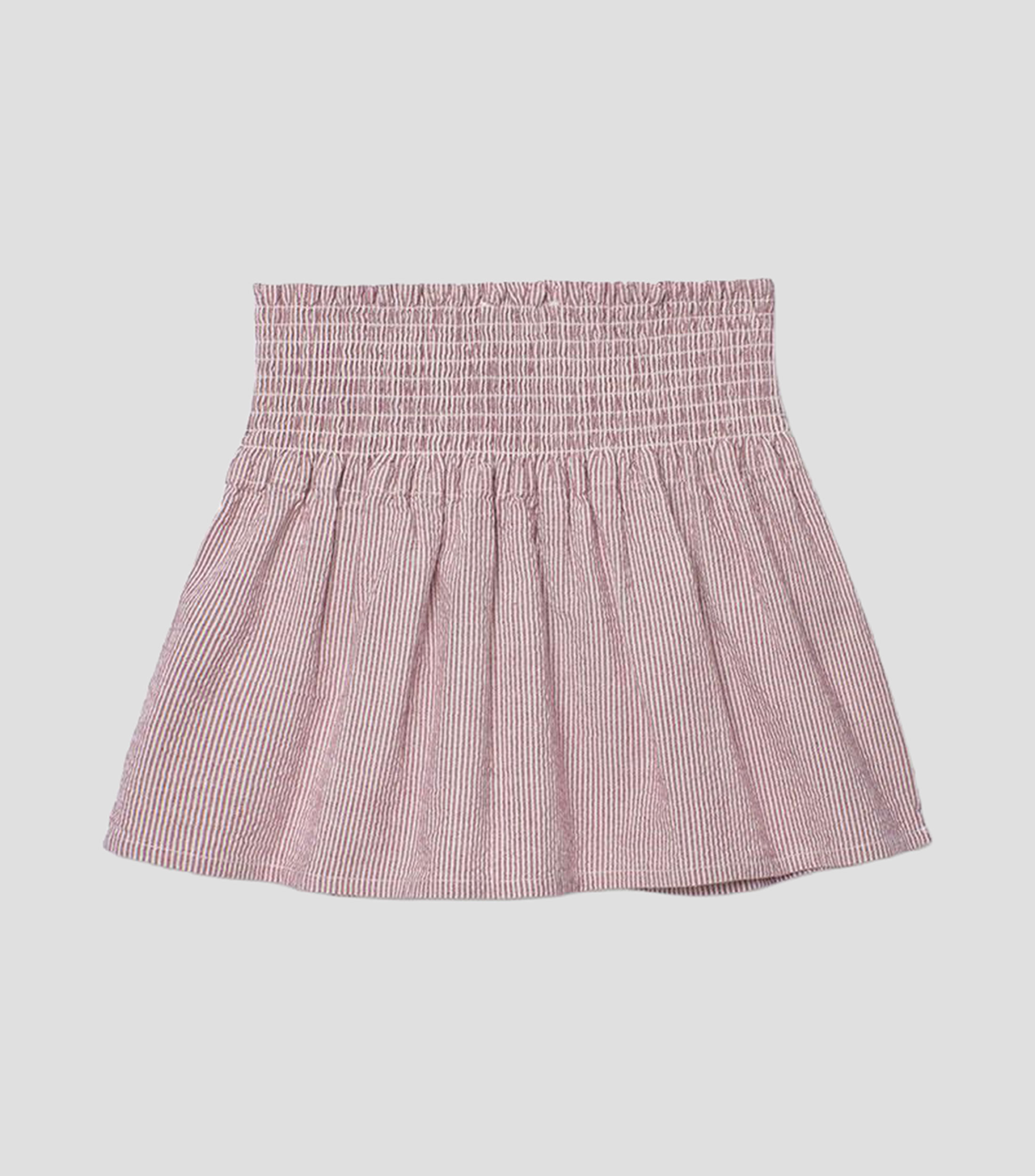 Falda corta de corte A con rayas Niña