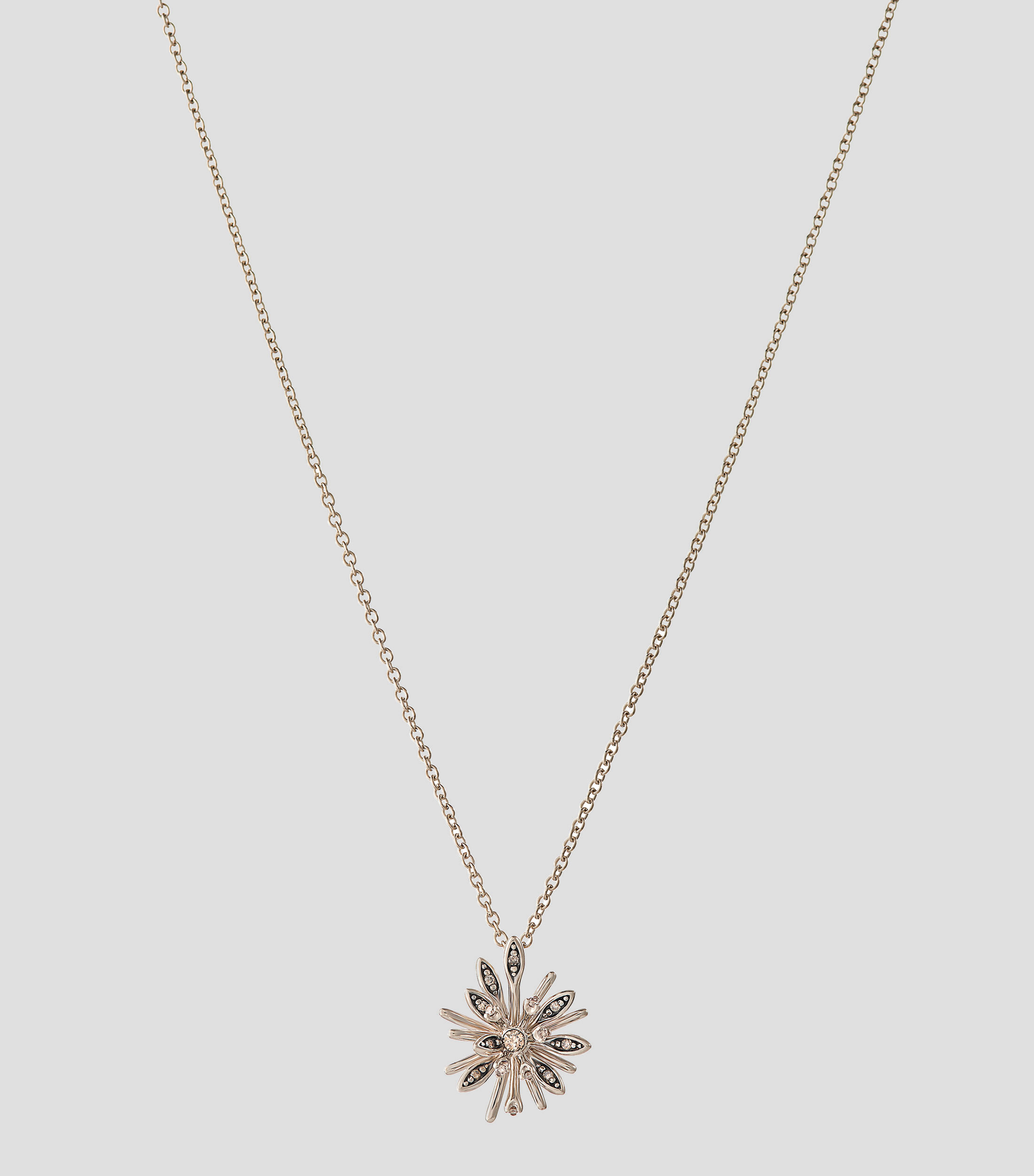 Dije con collar en oro de 18 kilates Flow Flowering Mujer