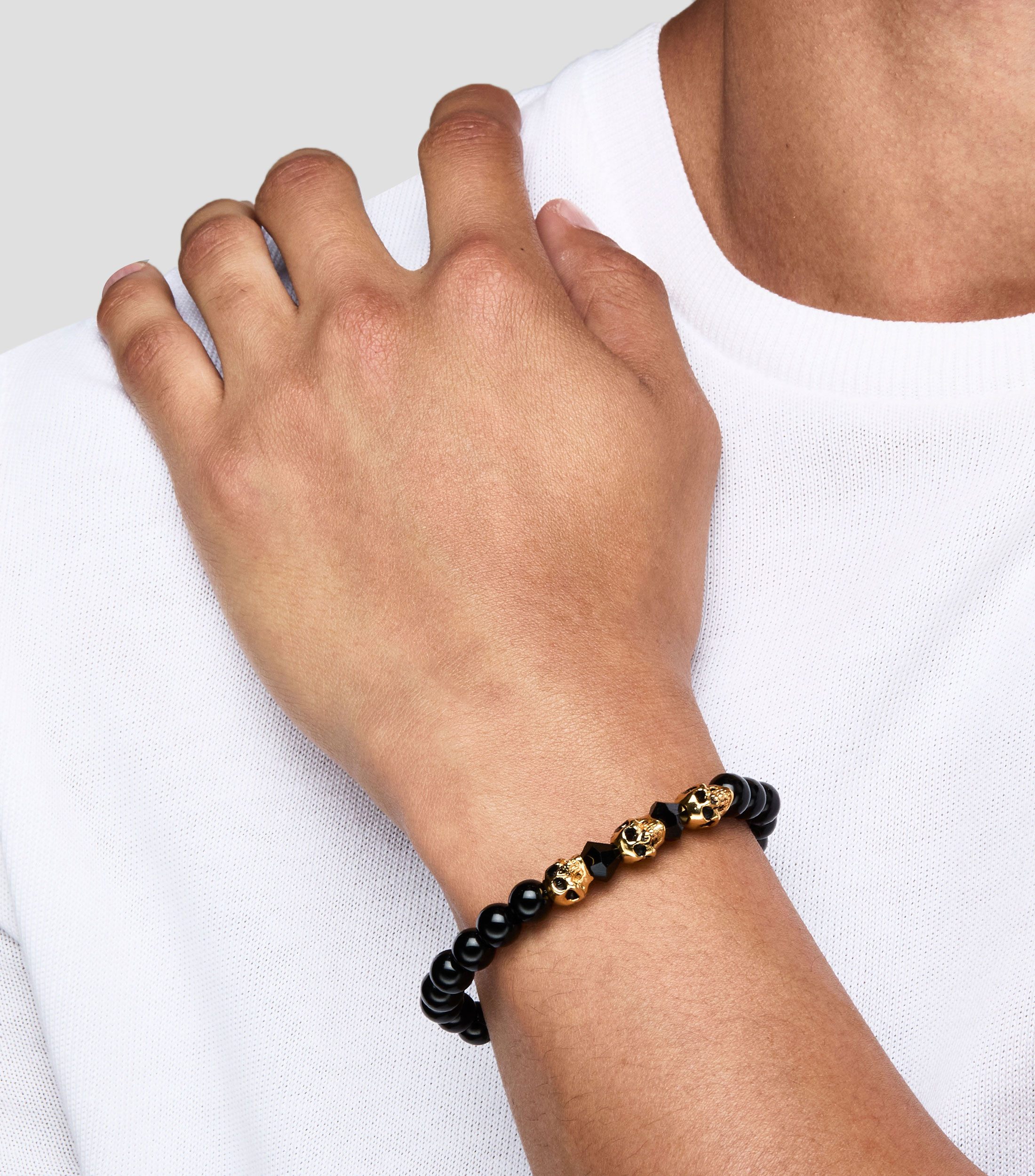 Pulsera con 3 cráneos Hombre