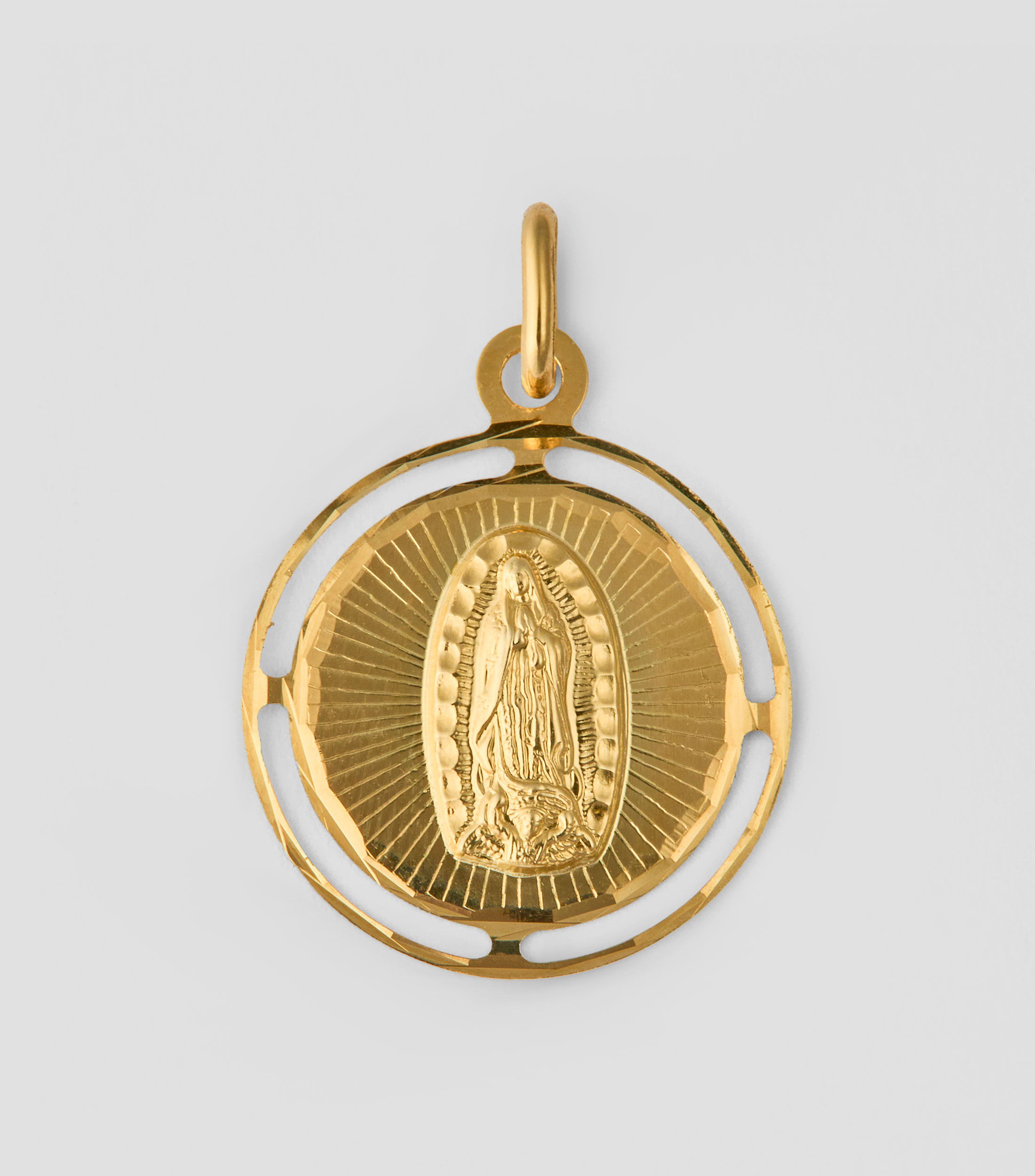 Medalla Virgen de Guadalupe en oro amarillo de 14 Kilates Mujer