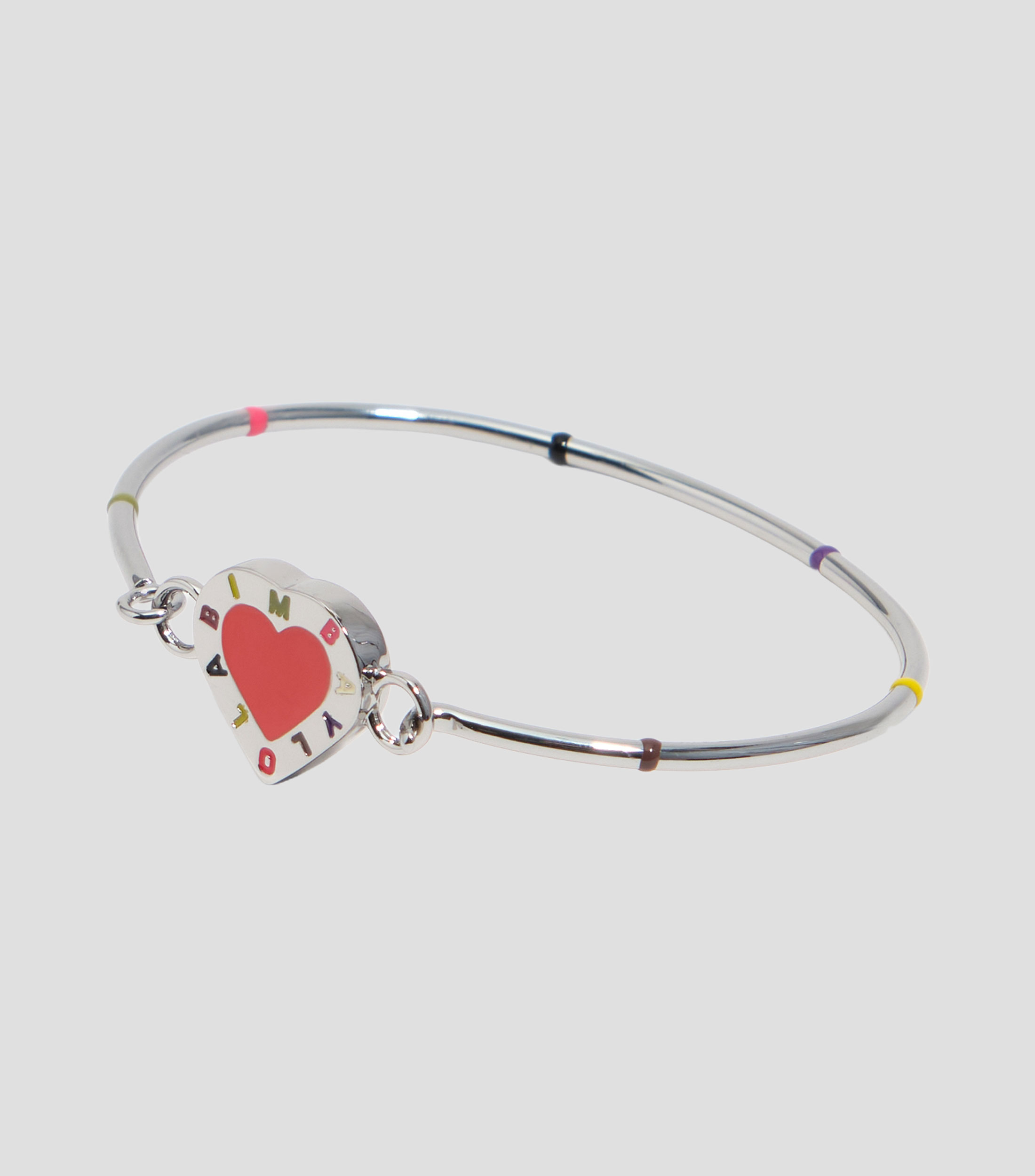 Pulsera rígida logo corazón coral Mujer