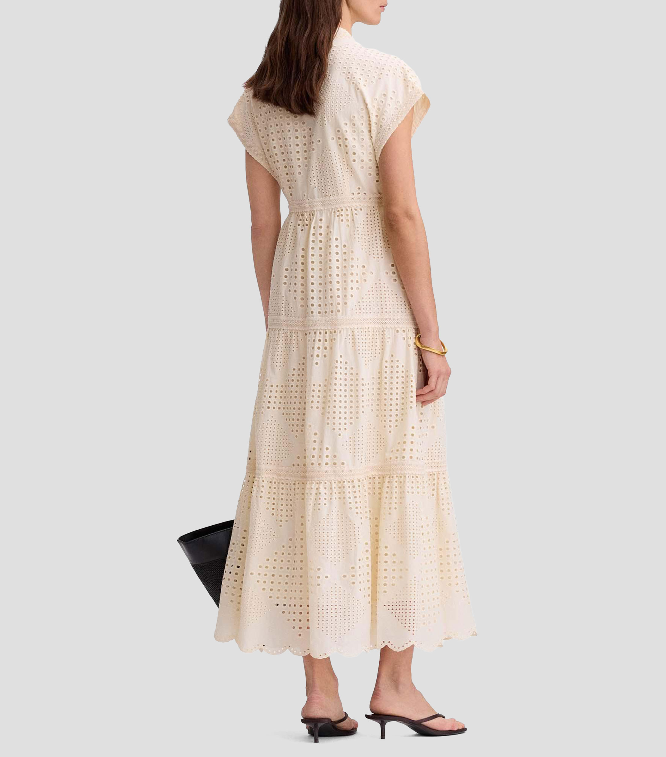 Vestido largo liso Mujer