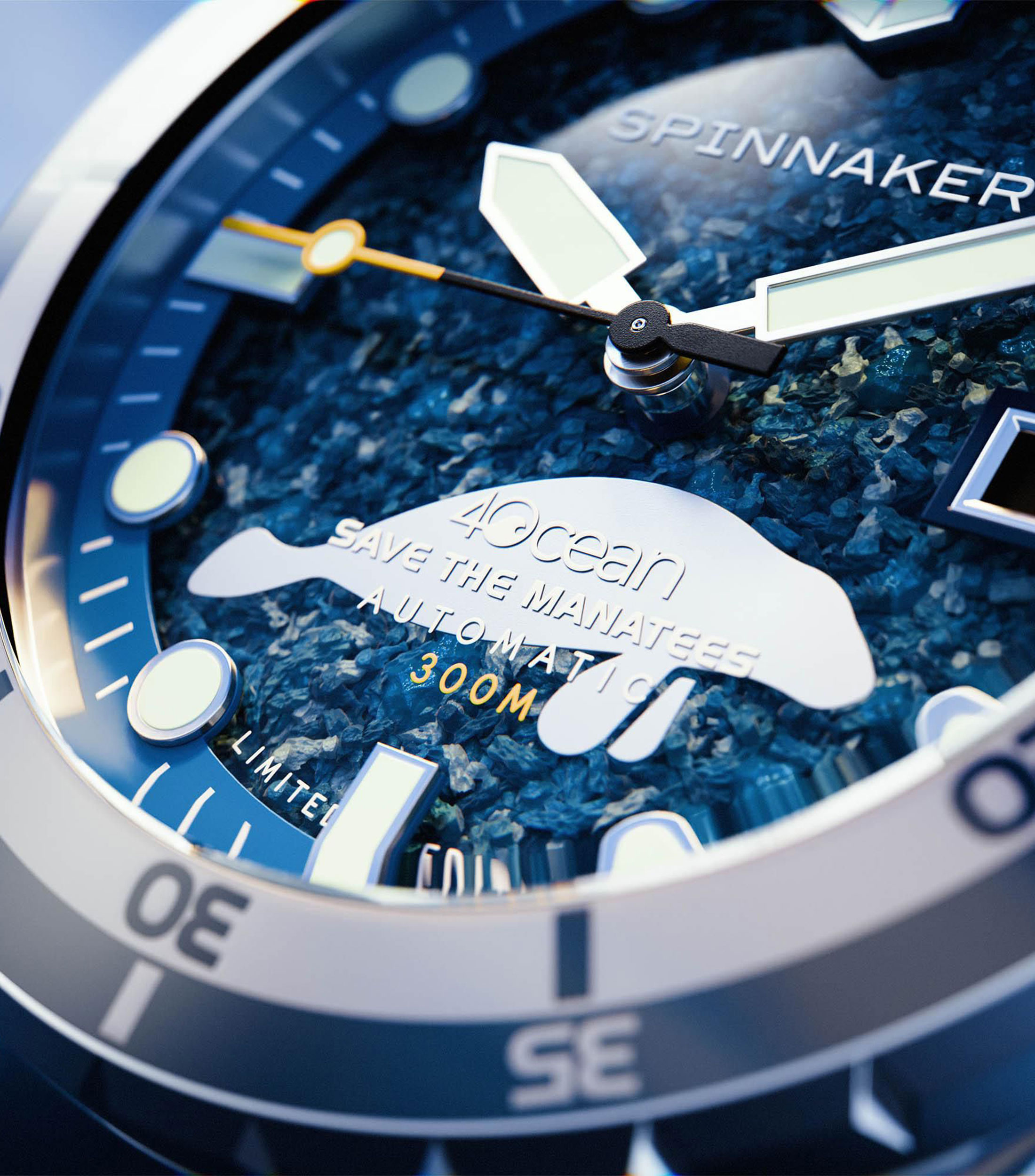 Reloj para Hombre 4ocean Save The Manatees casual, Plateado