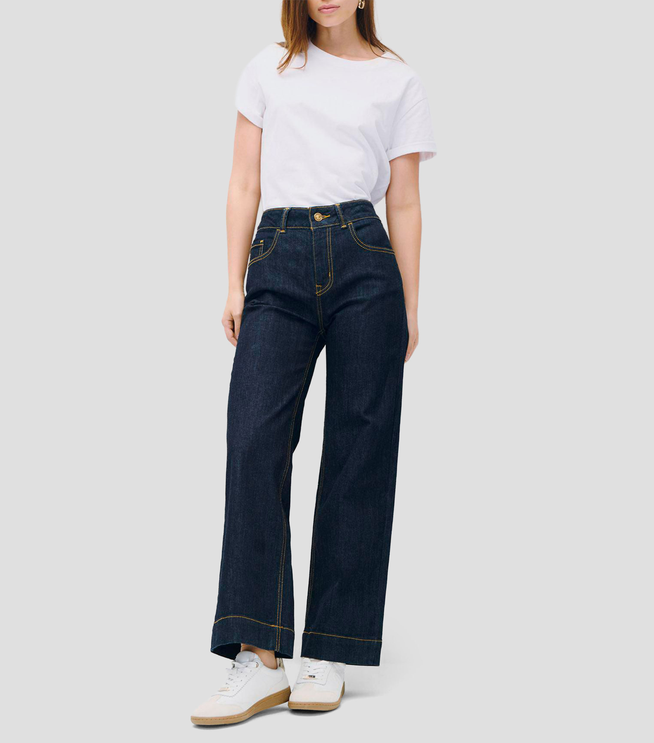 Jeans Flare Tiro Alto Mujer