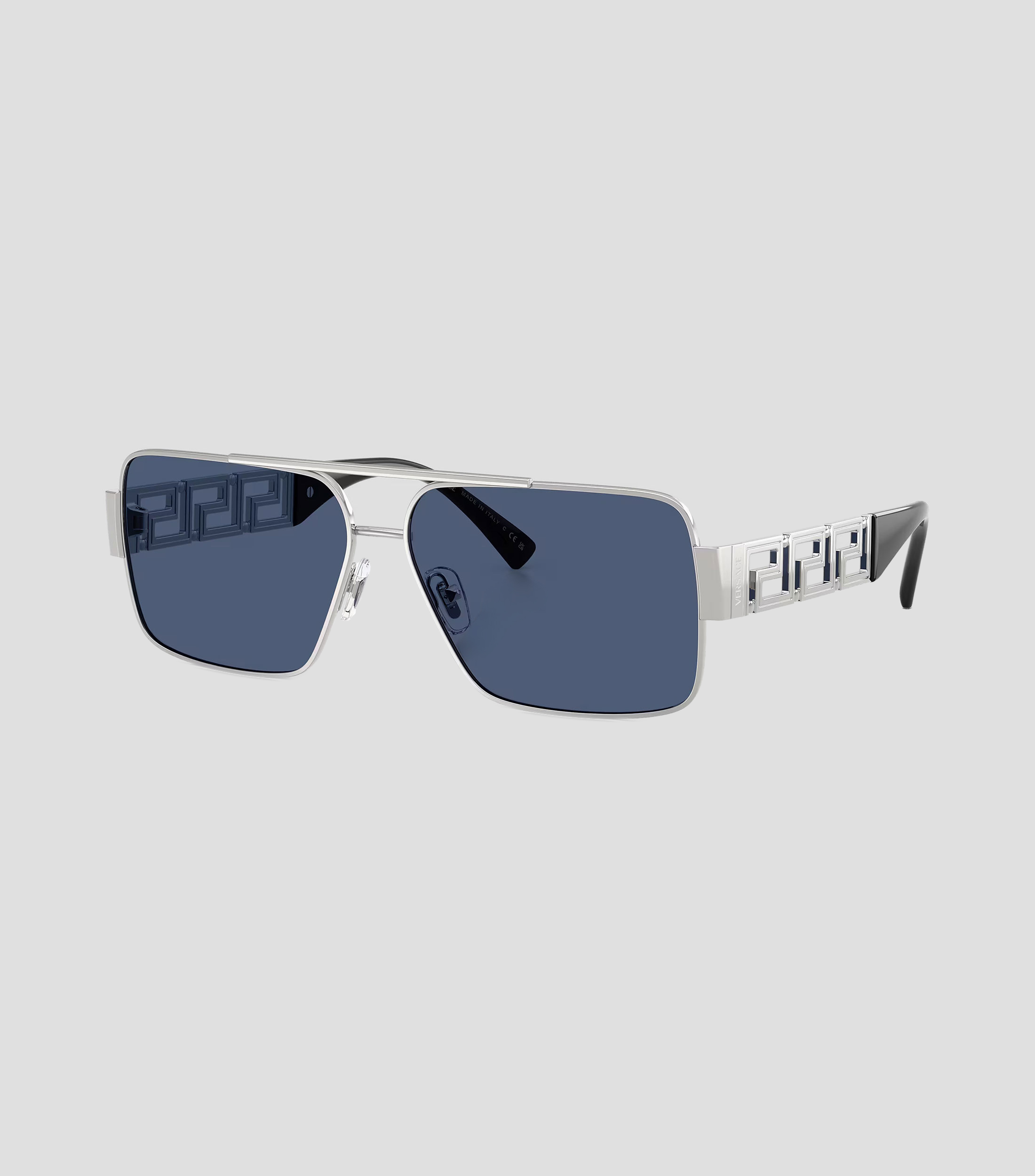 Lentes de sol rectangulares plata Unisex