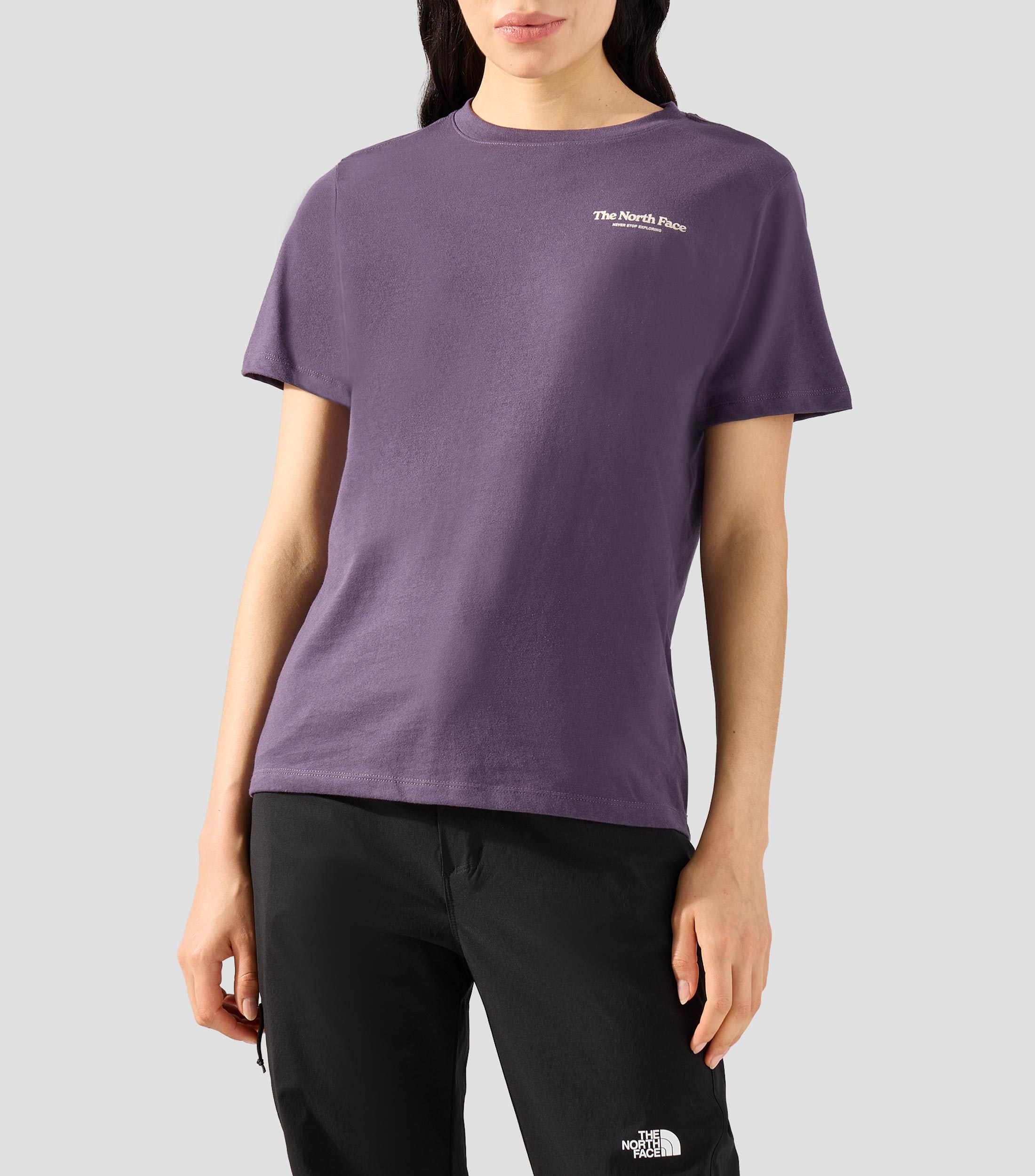 Playera cuello redondo manga corta estampada Monte Mujer