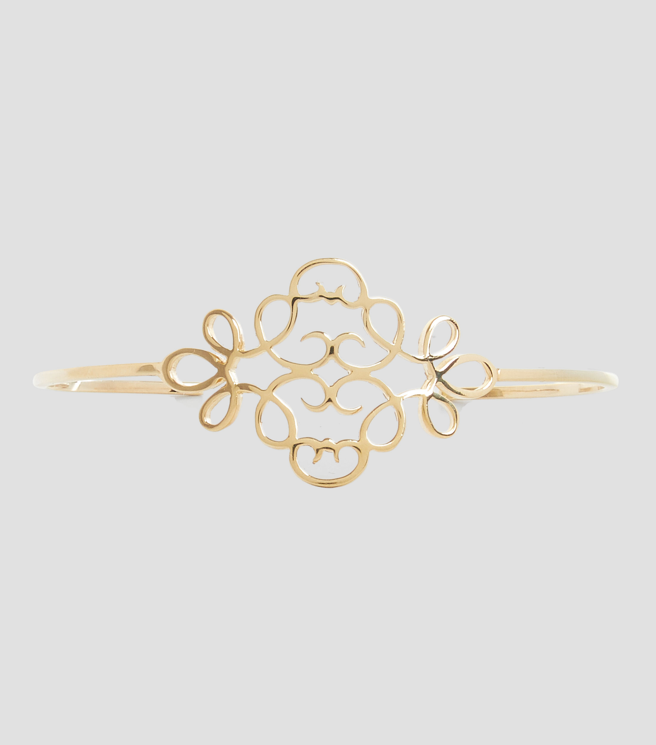 Brazalete ajustable en plata Mujer