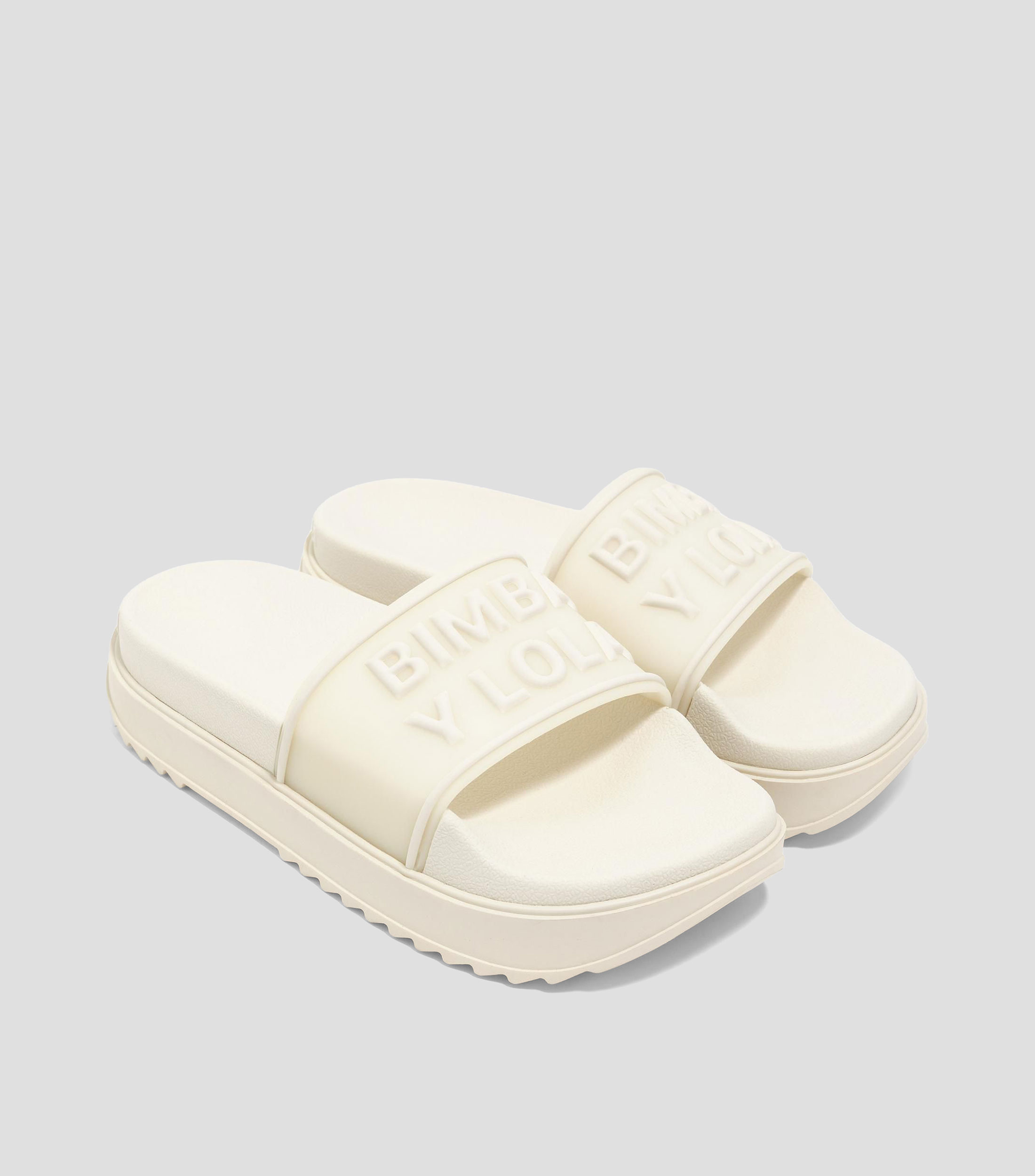 Sandalias plataforma blanca Mujer