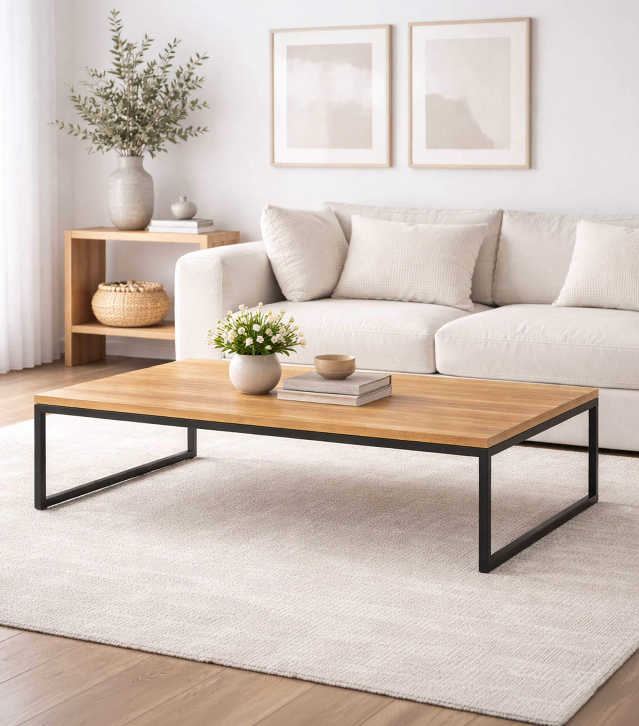 Mesa de centro Nautic en madera y metal