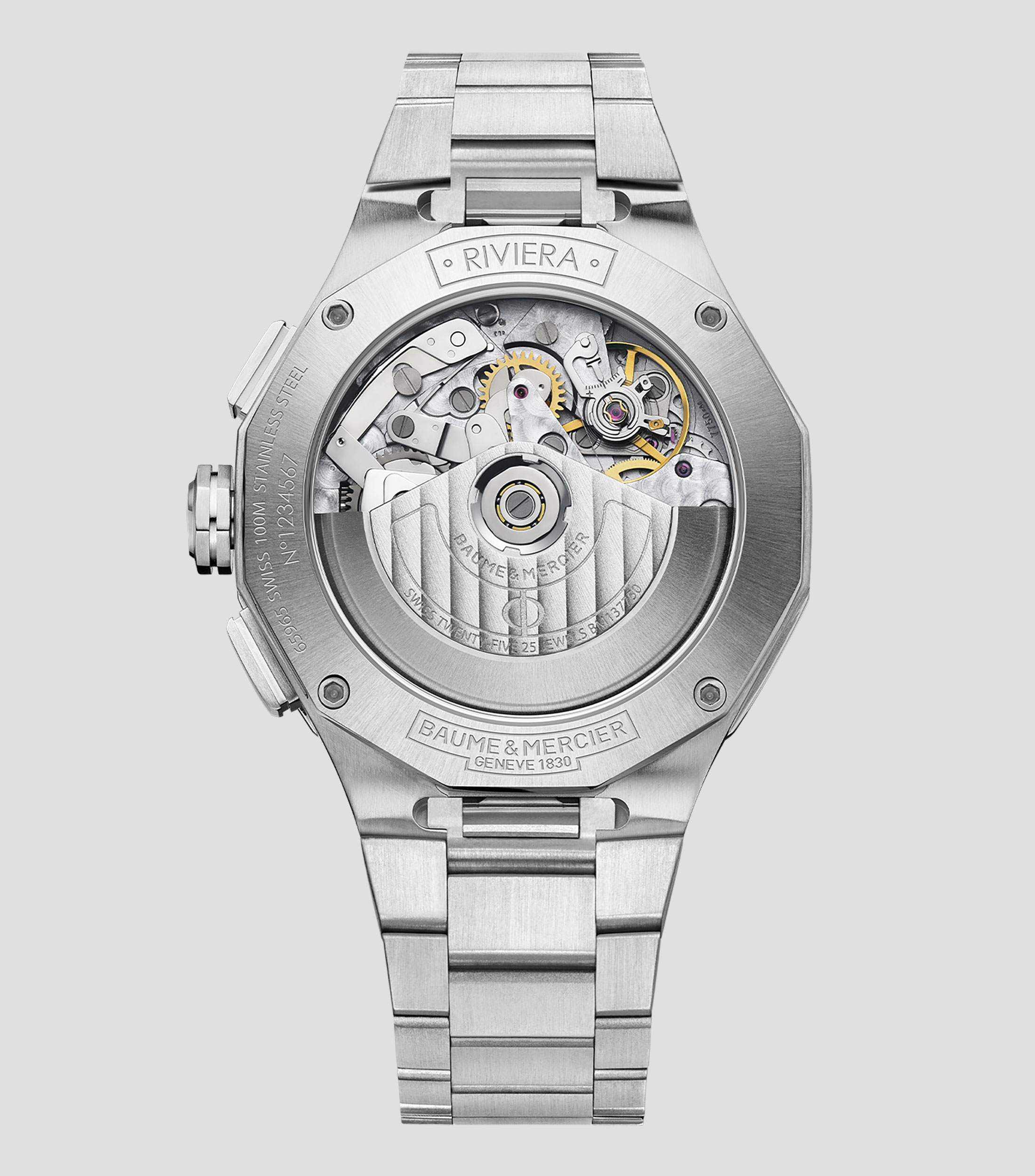 Reloj para Hombre Riviera Chronograph Casual Negro, Plateado