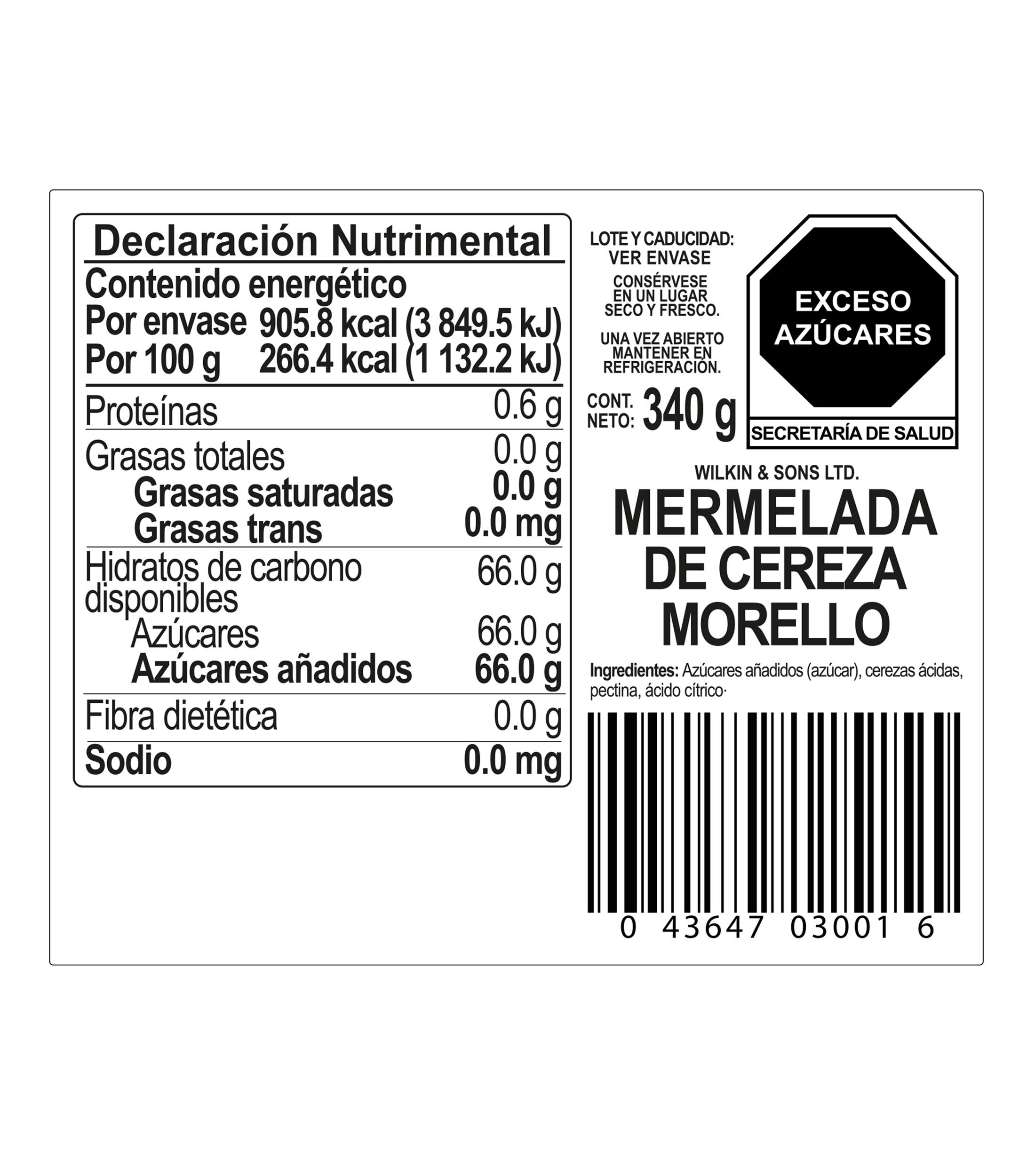 Mermelada Morello Cherry Preserve 340 g