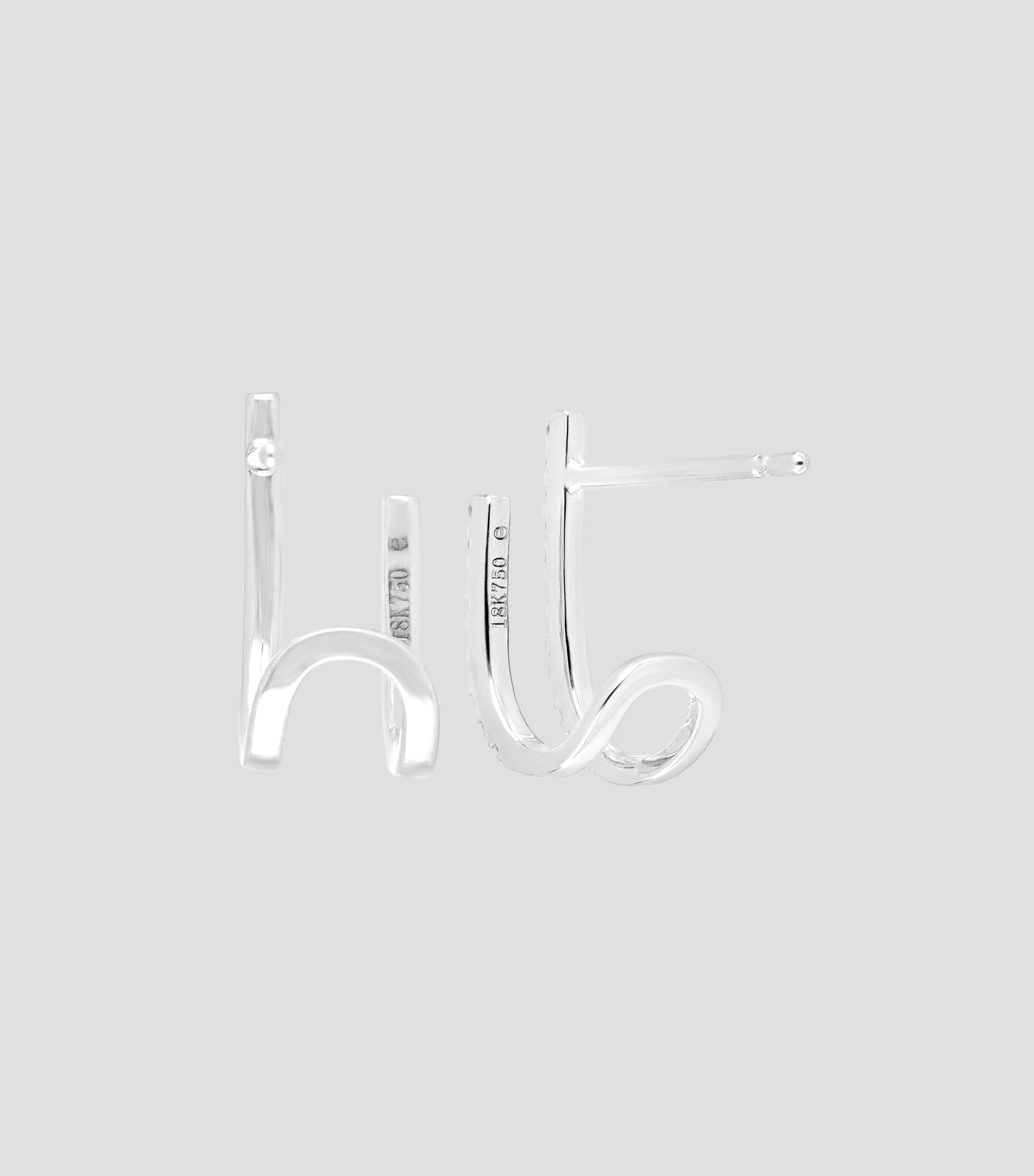 Aretes en Oro blanco 18 Kts Mujer