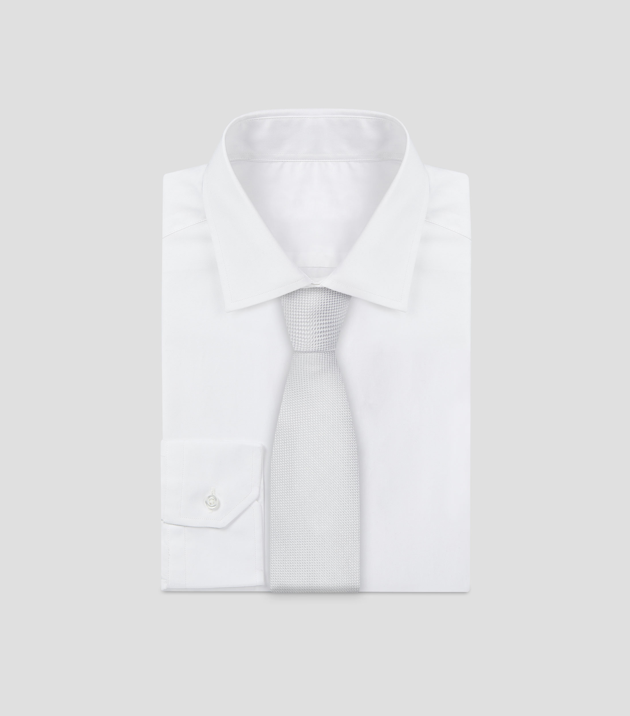 Corbata ancha de seda con microdiseño