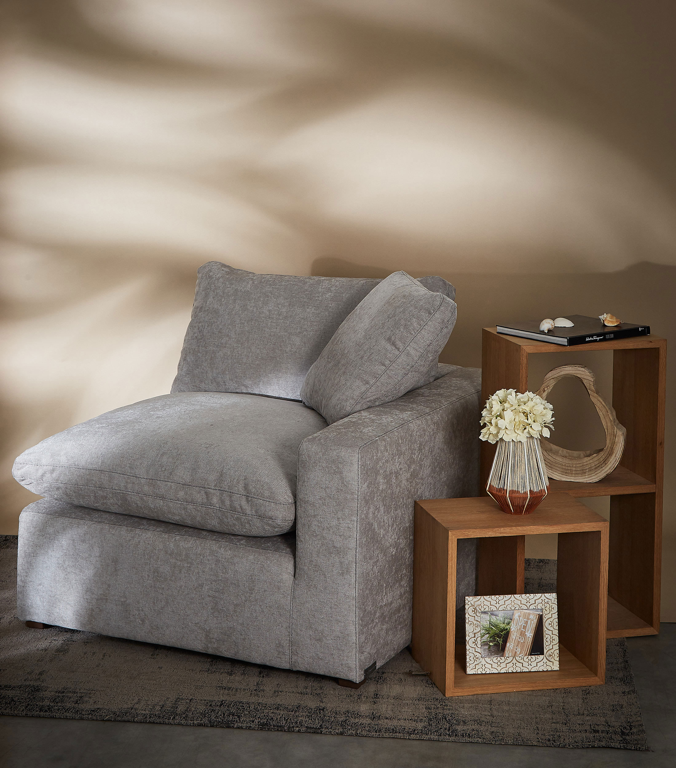 Sillón Derecho Serena Gris Claro