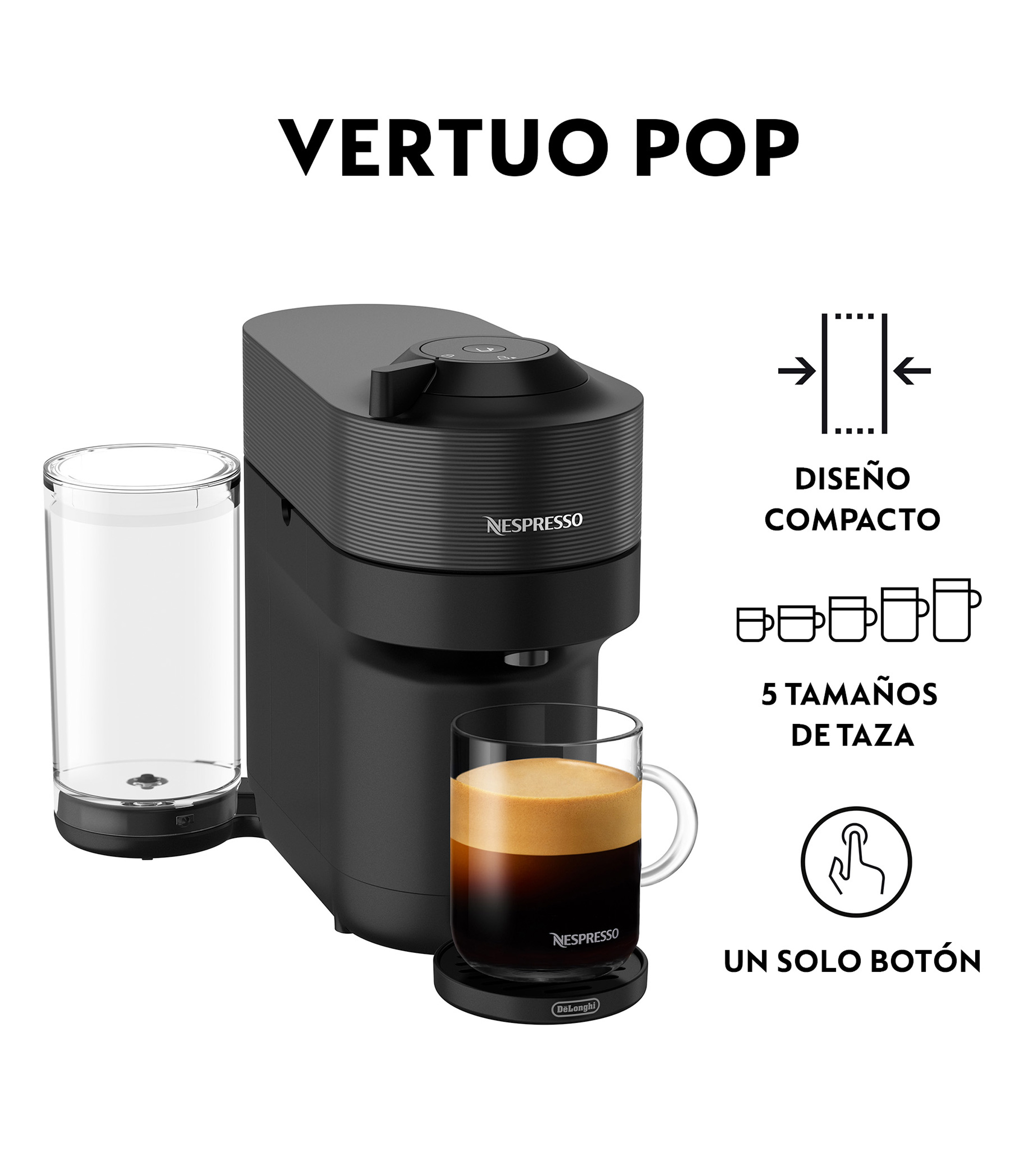 Cafetera Vertuo Pop negro