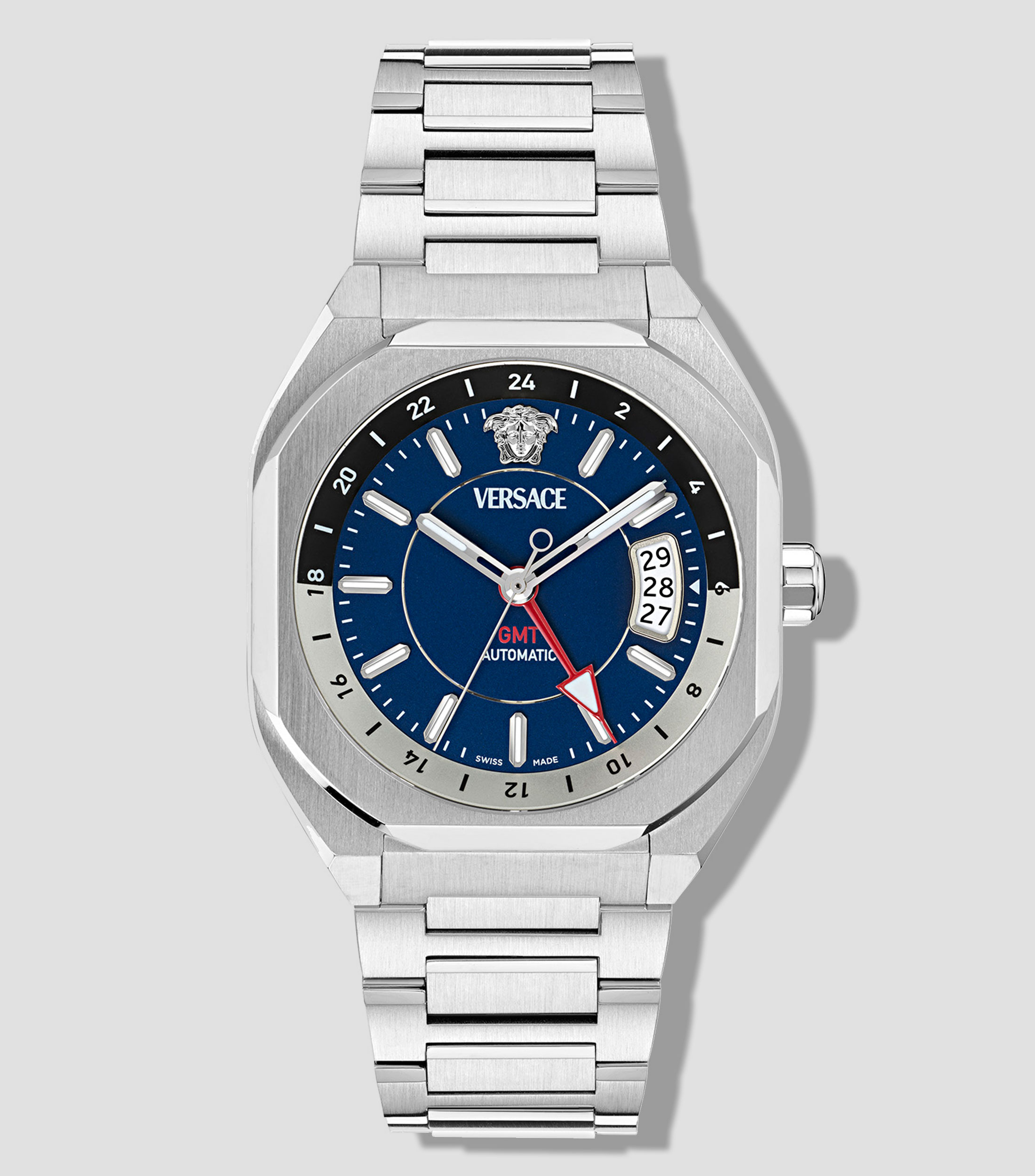 Reloj para Hombre Contempo GMT Casual, Plateado