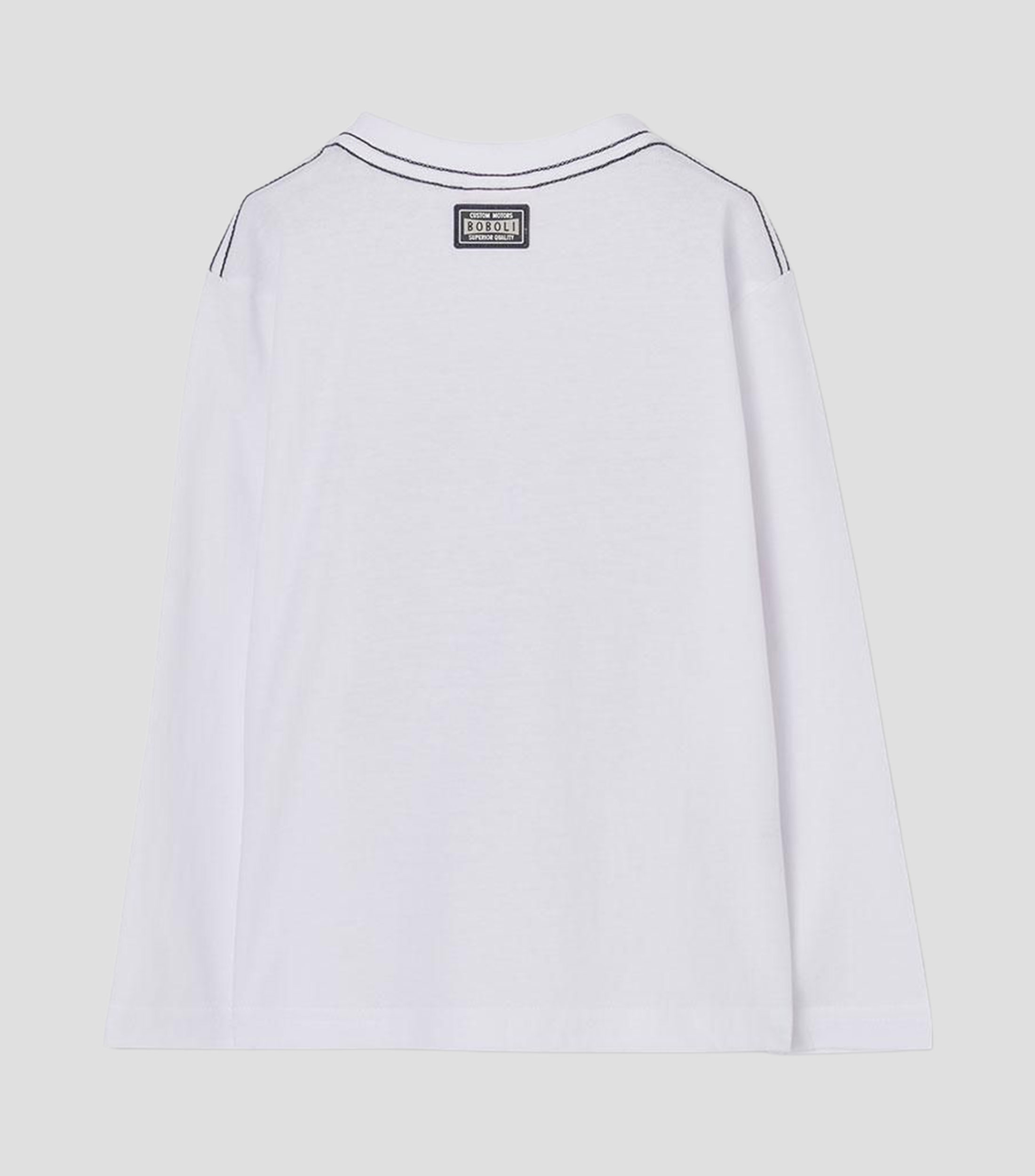 Playera cuello redondo manga larga estampada Niño
