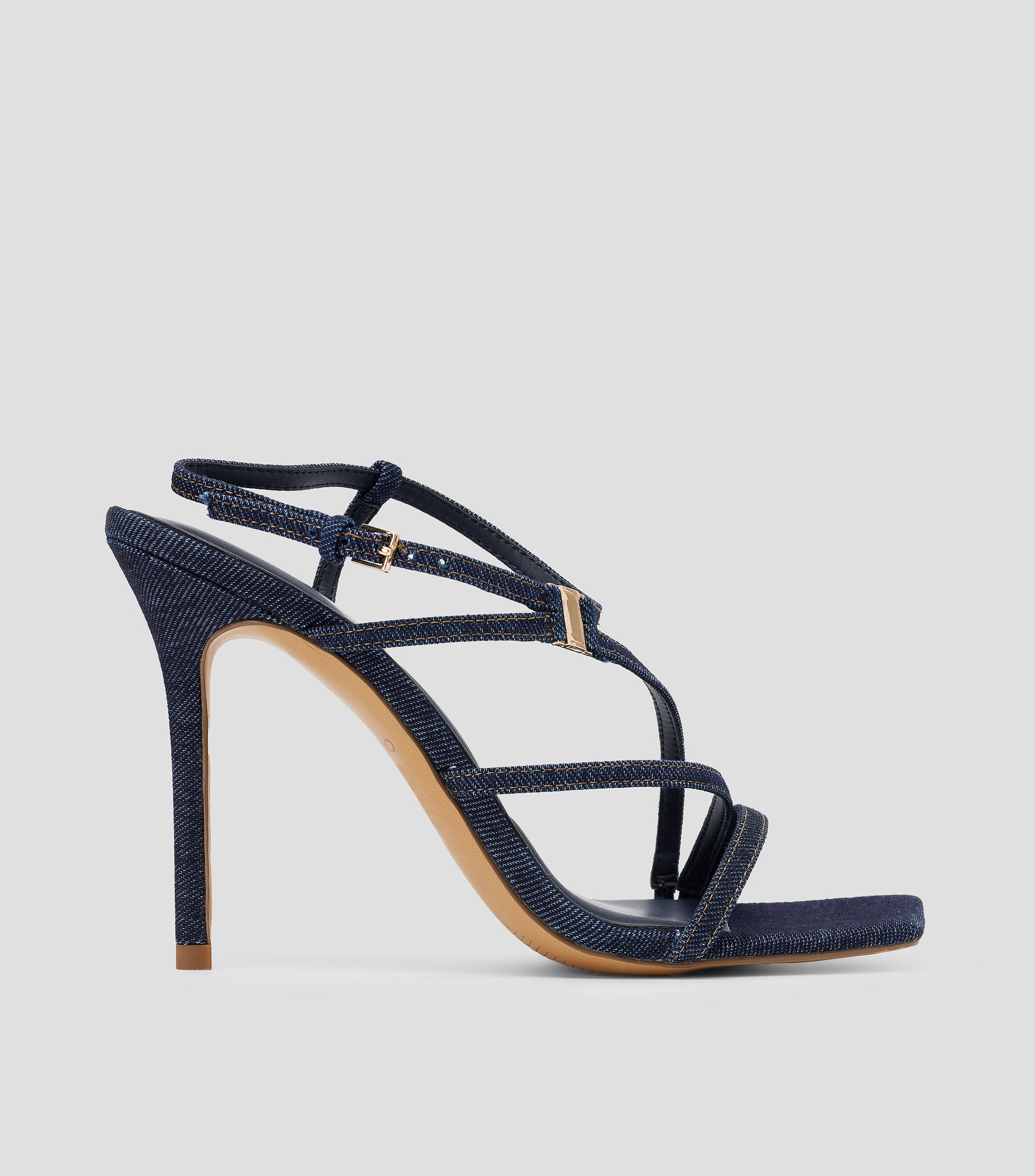 Sandalias con tacón alto de aguja Mujer