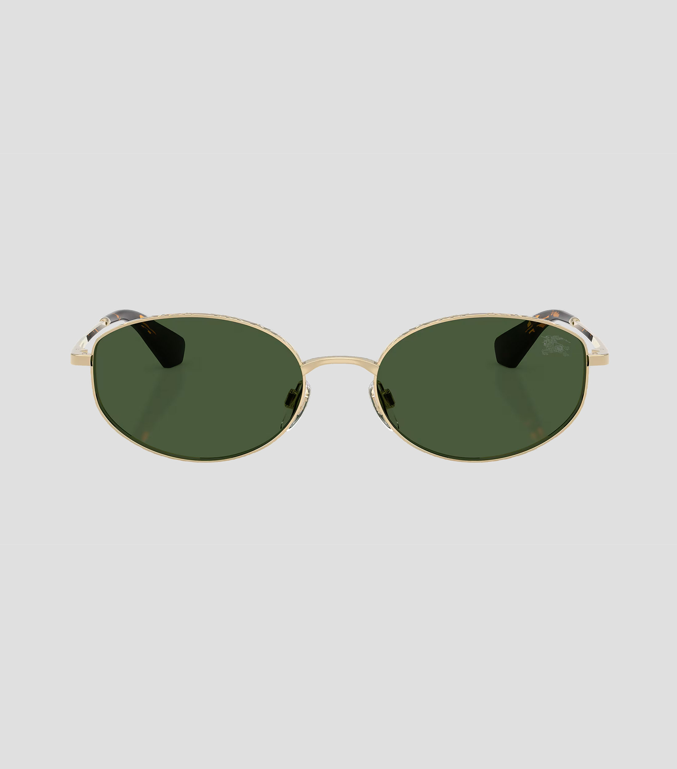 Lentes de sol ovalados dorados Mujer