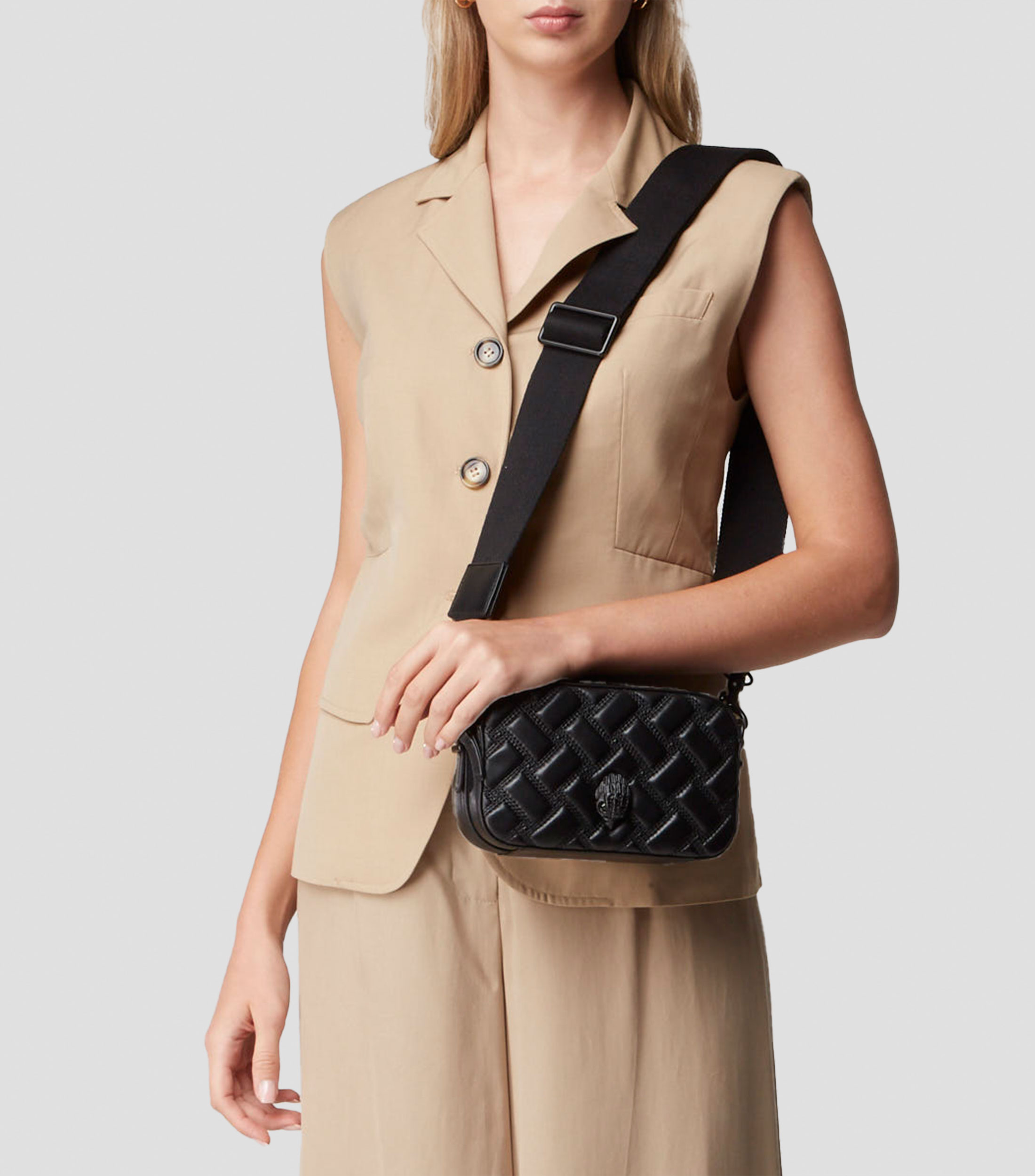 Bolsa crossbody Kensington en piel capitonada Mujer