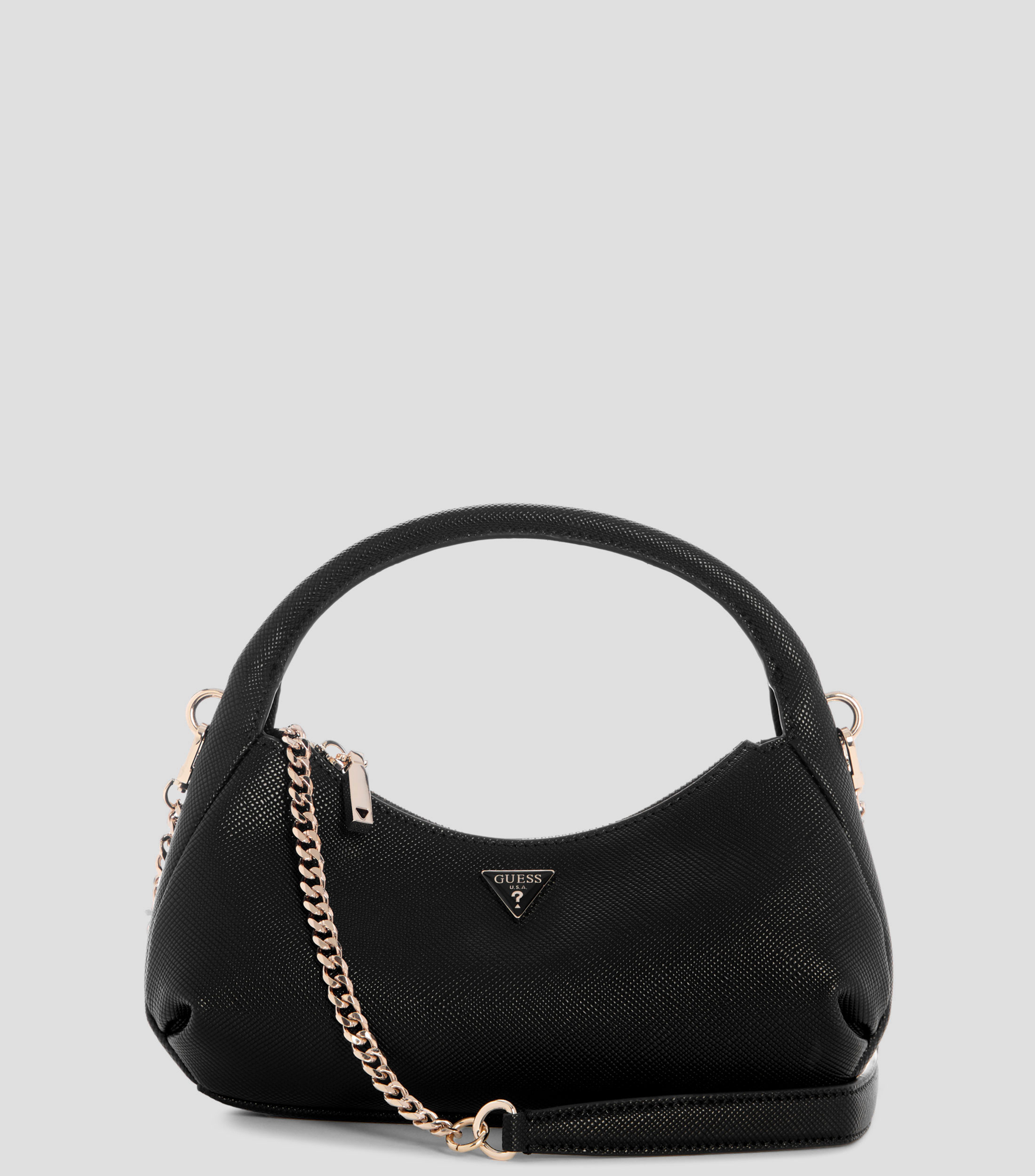 Bolsa hobo lisa con detalle texturizado Mujer