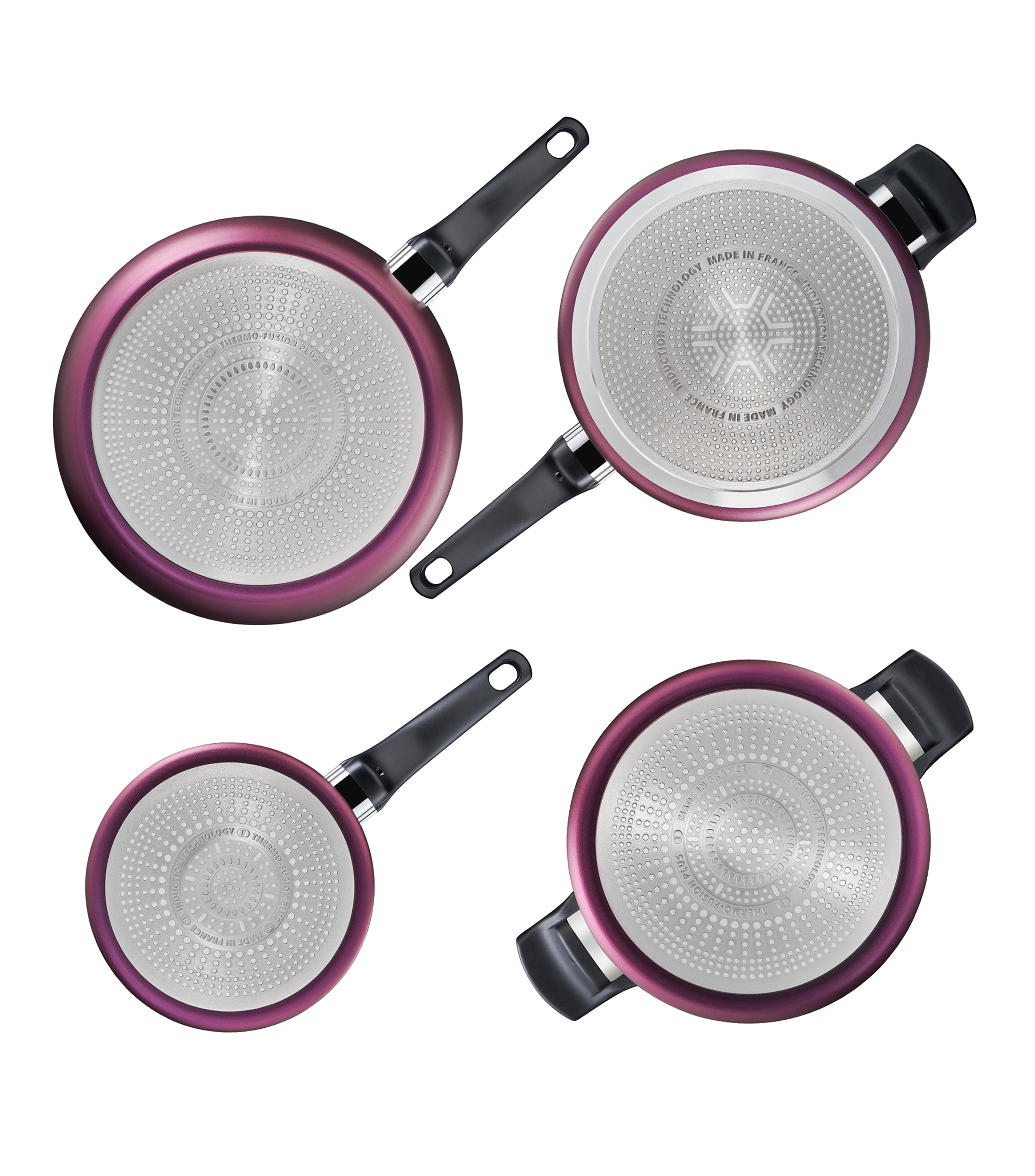 Batería de Cocina en aluminio Ultimate 9 Piezas morada