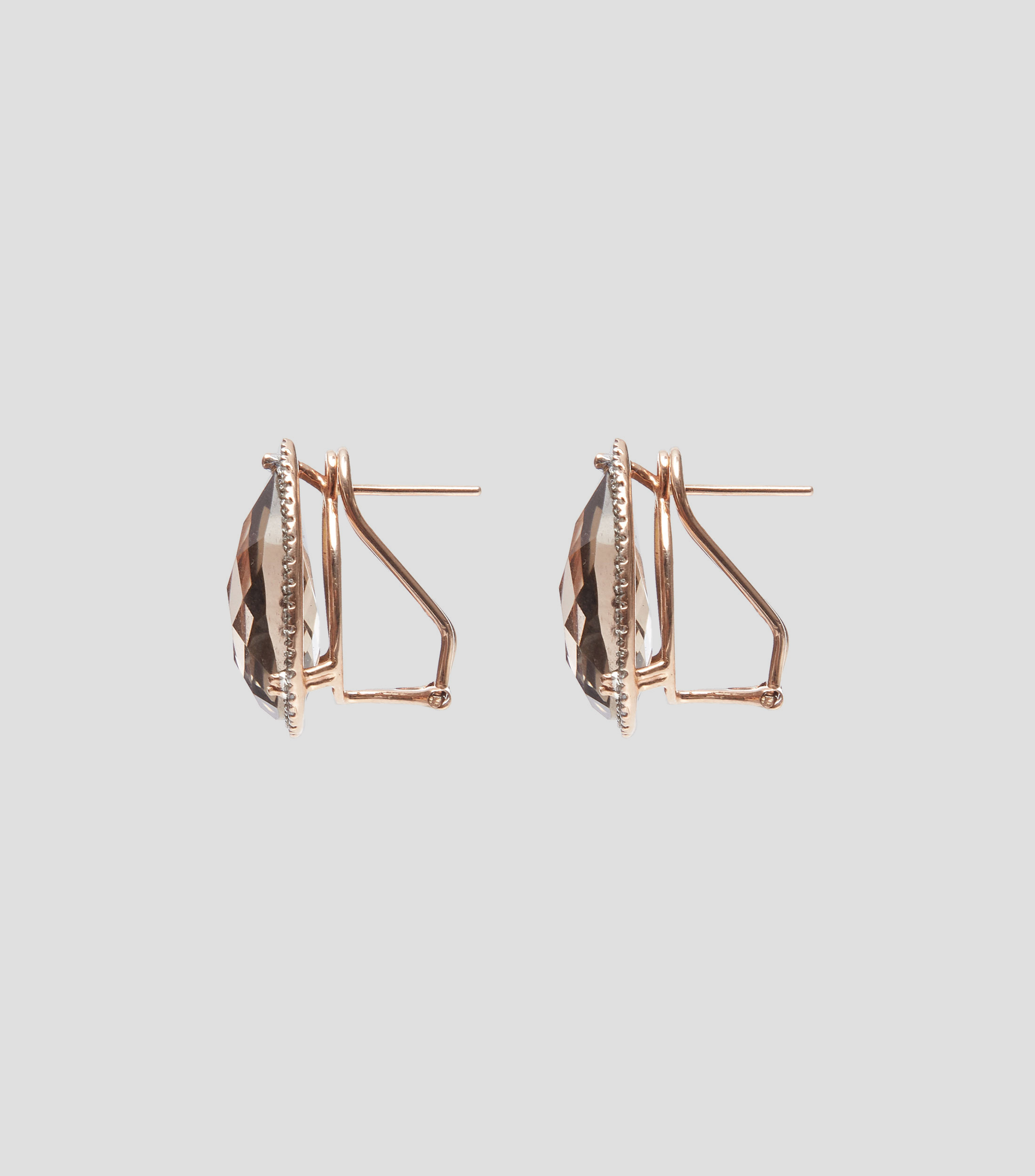 Aretes en oro rosa de 14 Kts Mujer