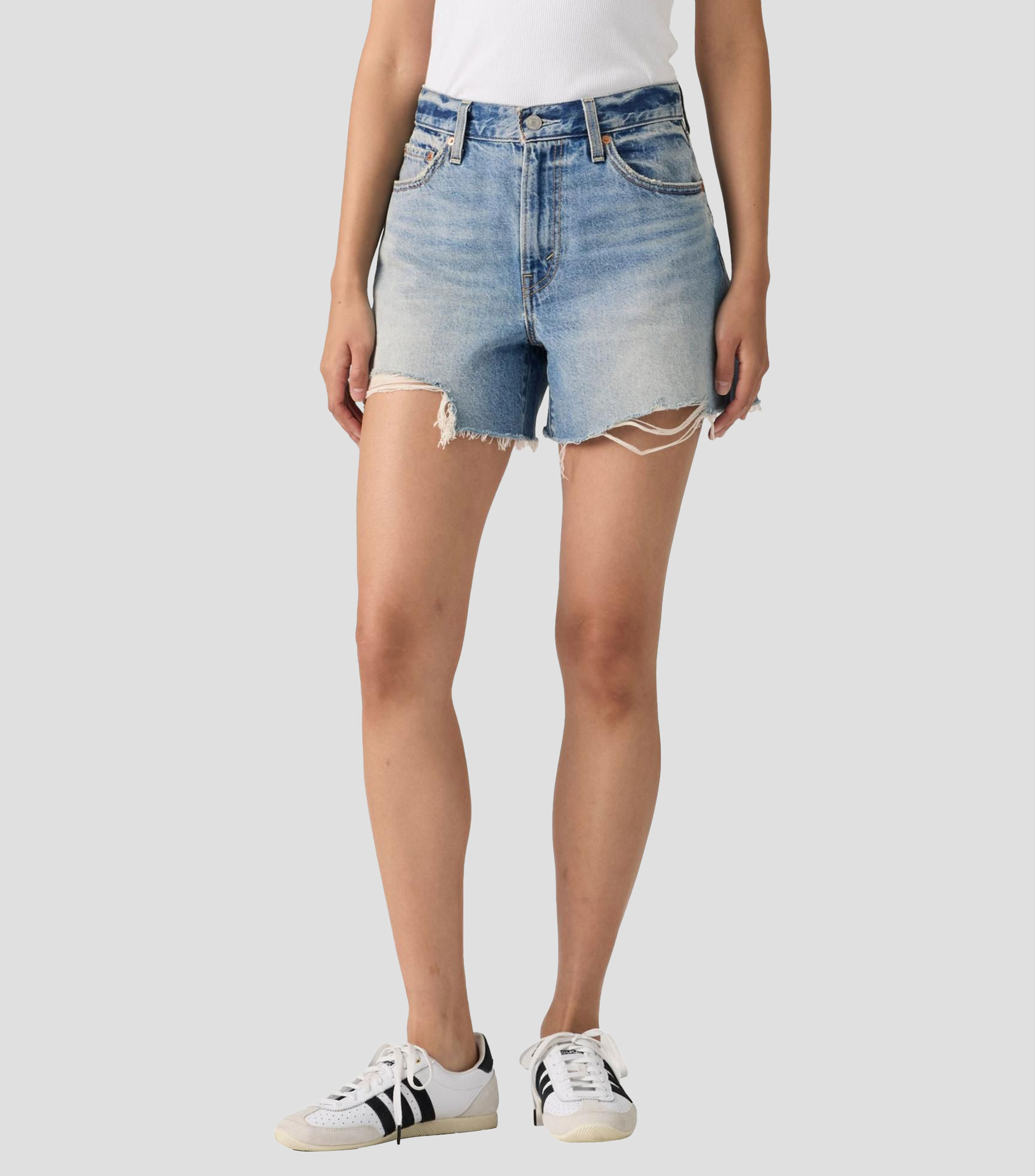 Short de mezclilla liso Mujer