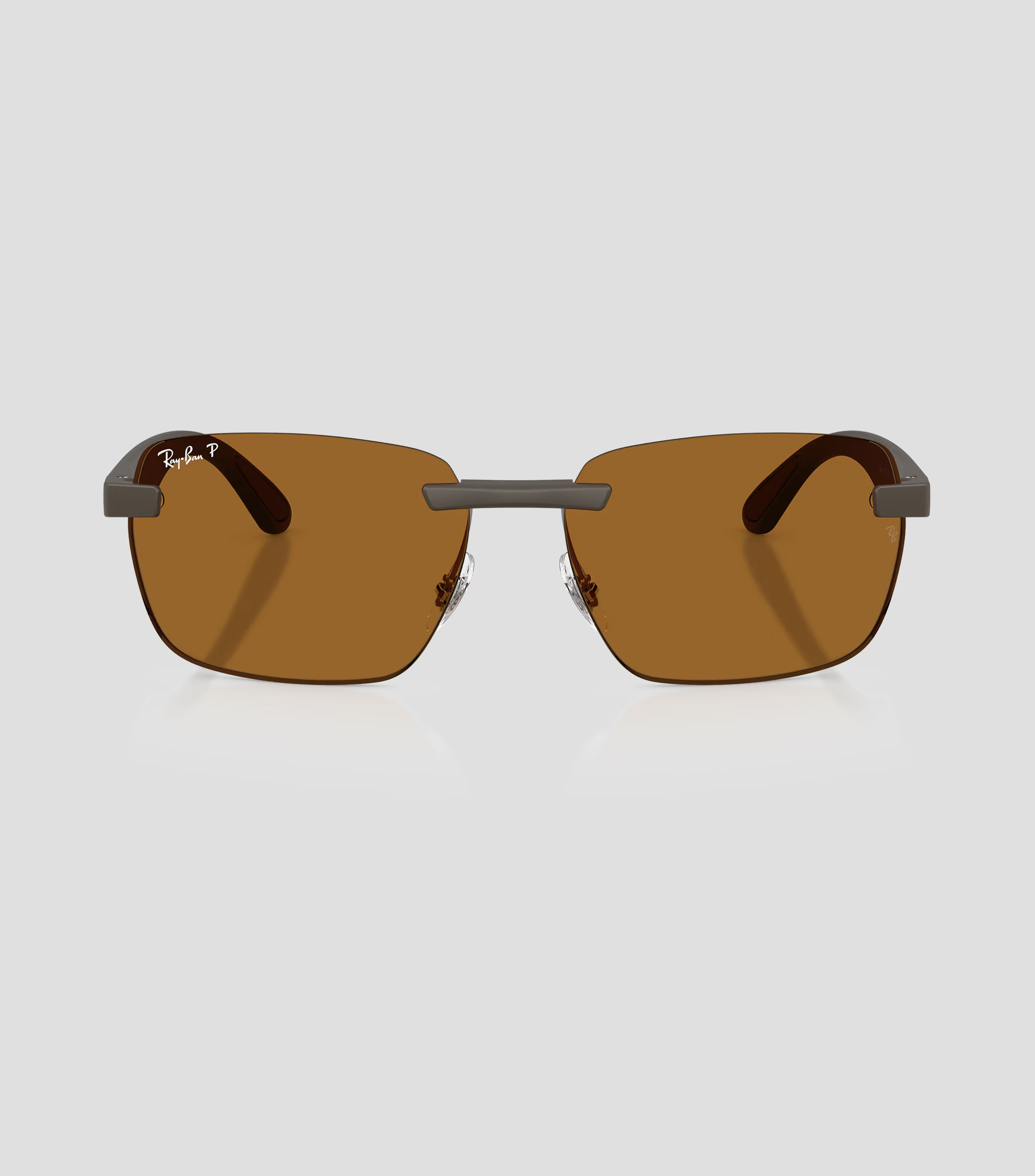 Lentes de sol irregulares marrón Unisex