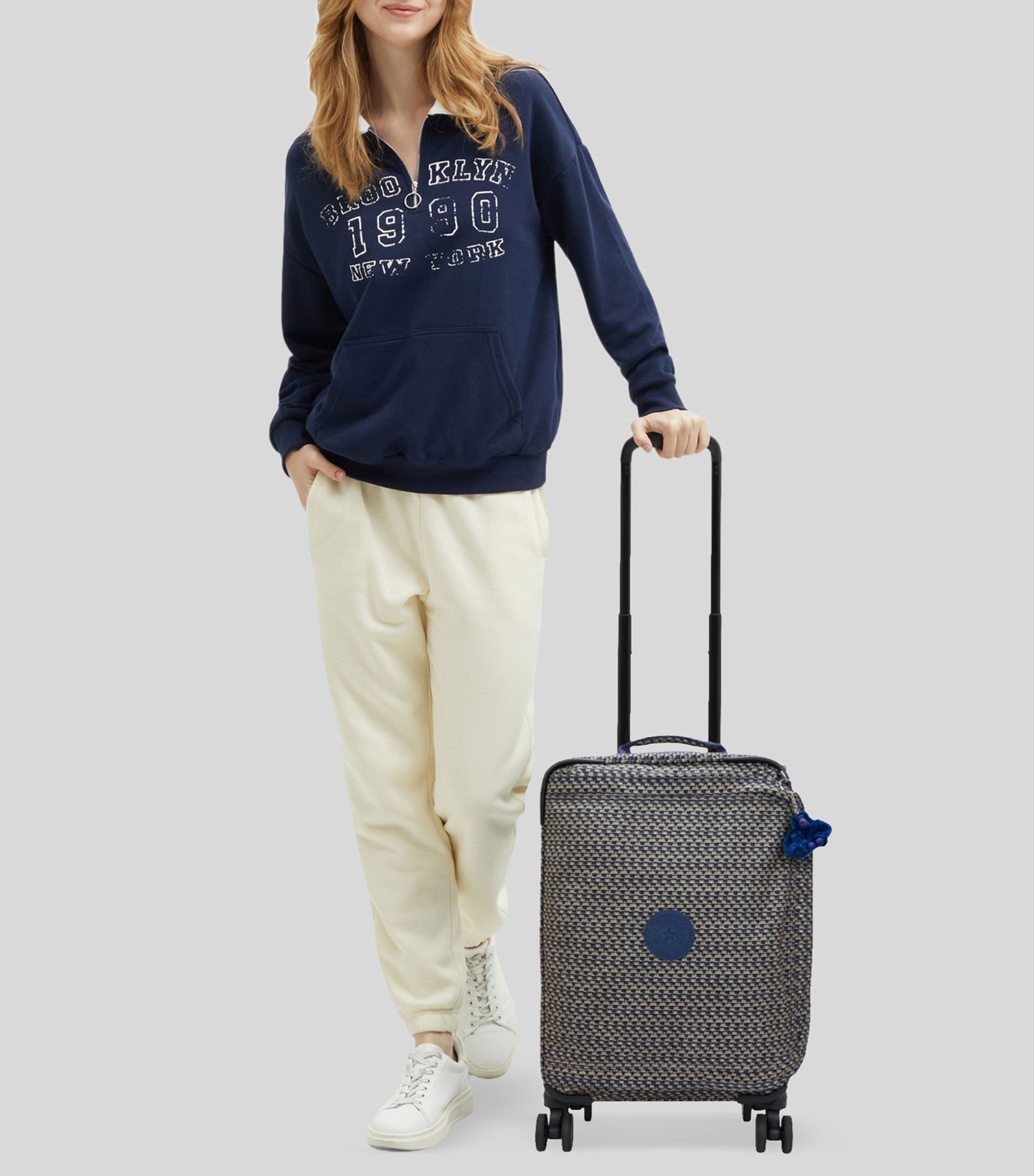 Maleta de viaje suave Spontaneous azul