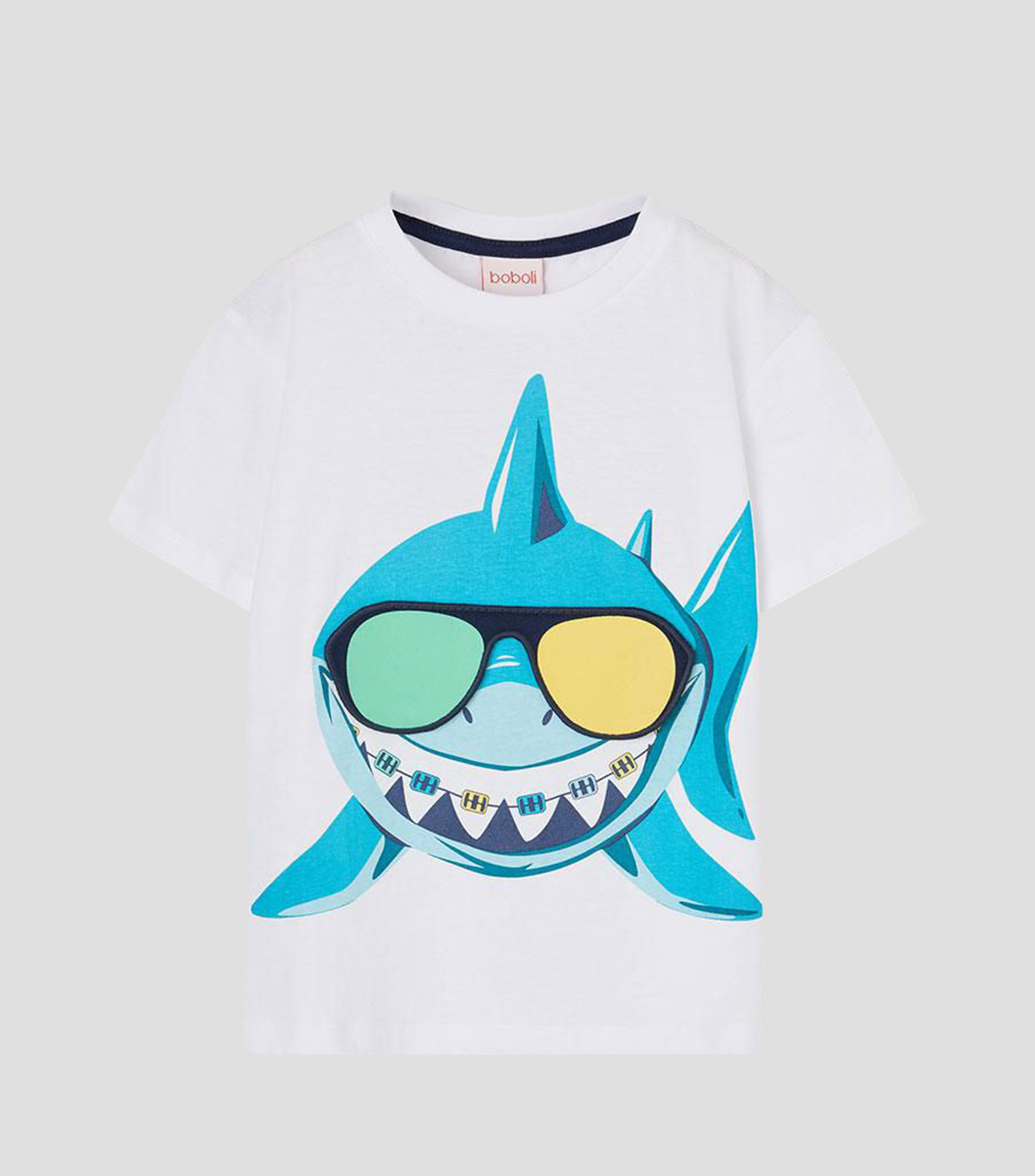 Playera cuello redondo manga corta estampada Niño