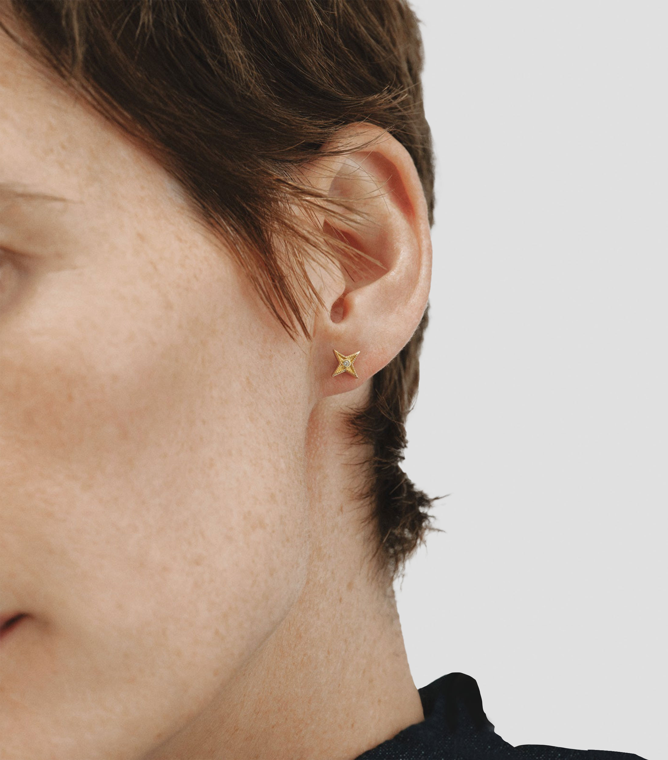 Pendientes en Plata .925 con topacios estrella Mujer