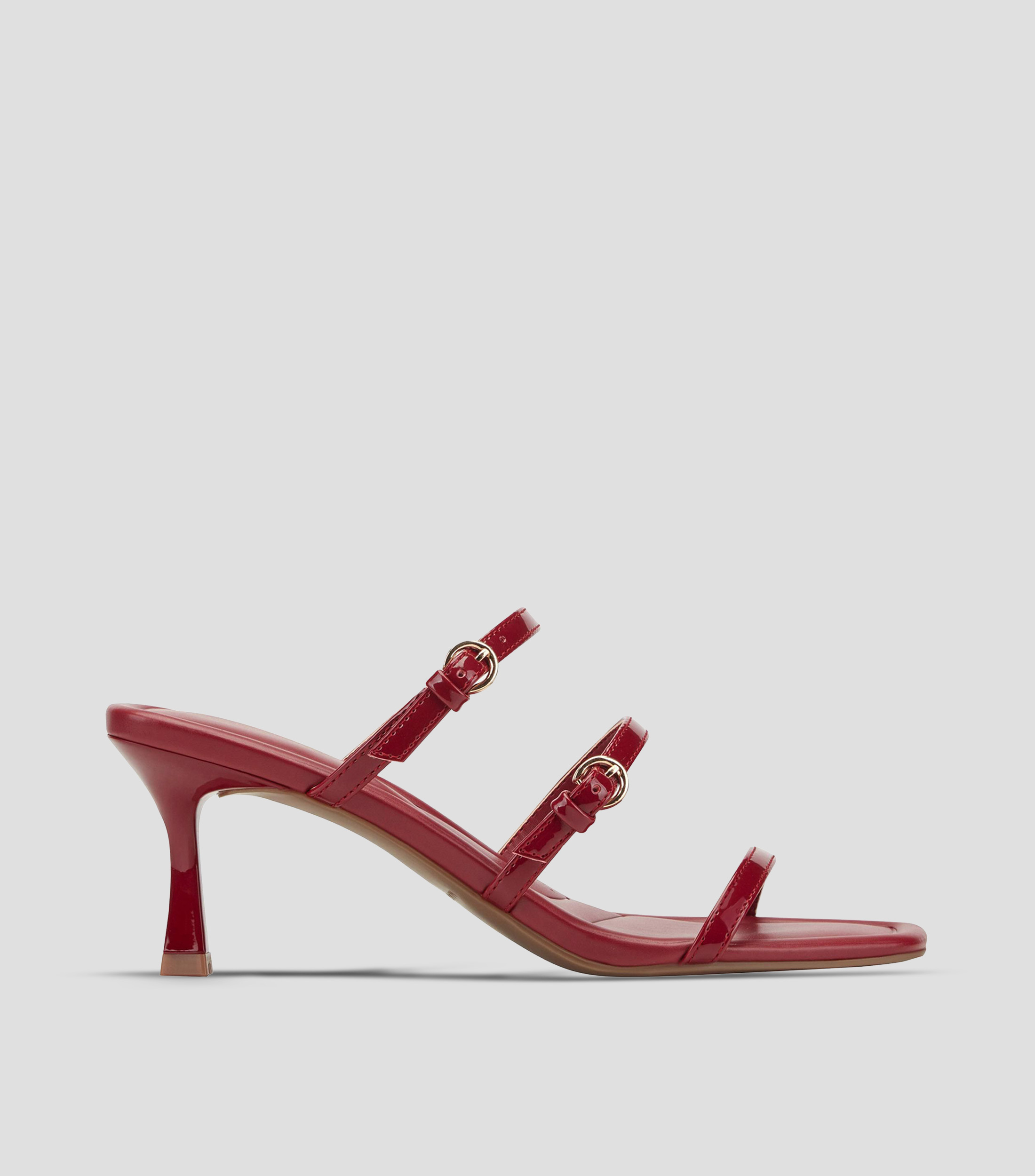 Sandalias con tacón medio de aguja Mujer