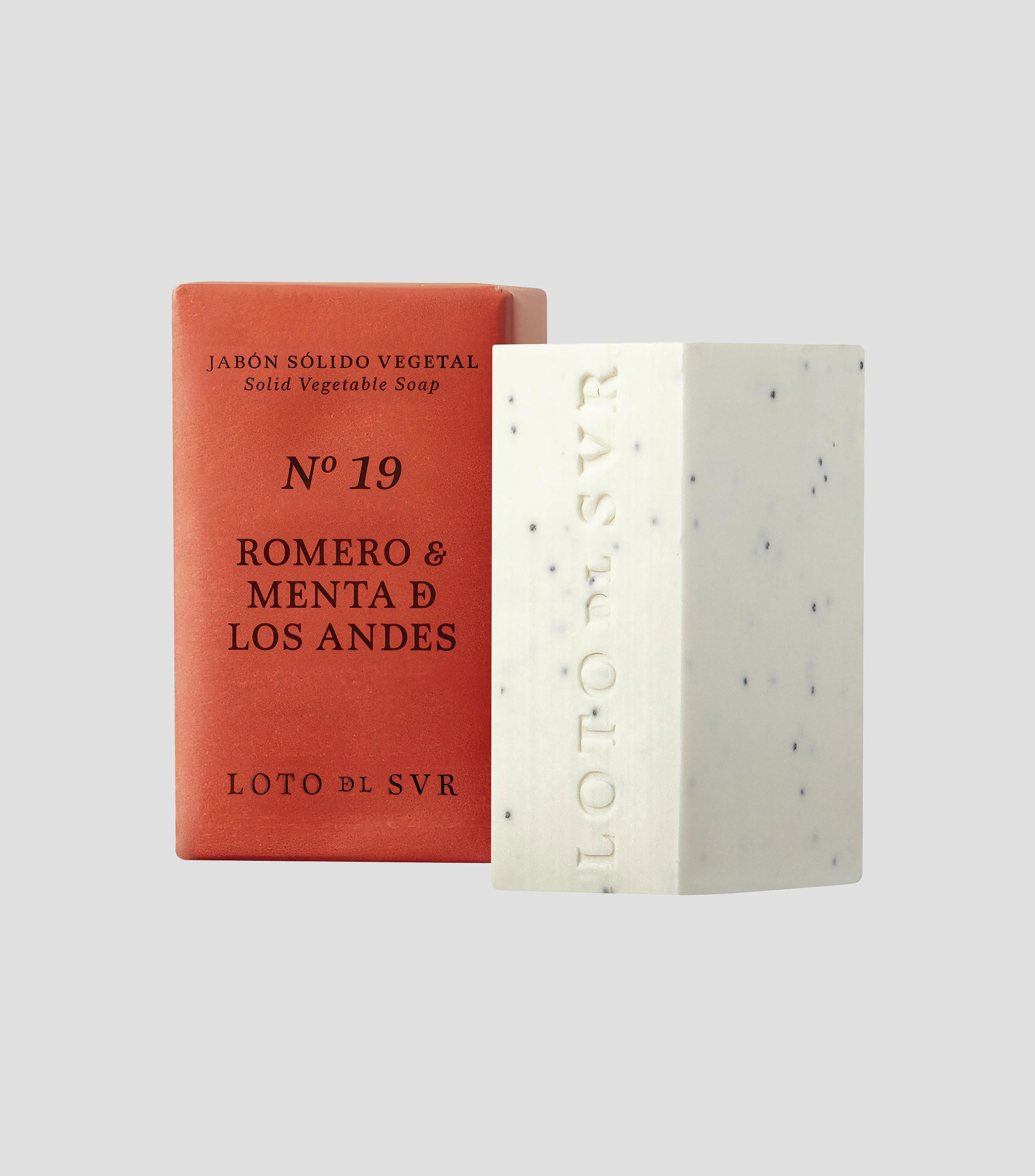 Jabón Sólido Vegetal Romero &​ Menta De Los Andes, 140 g