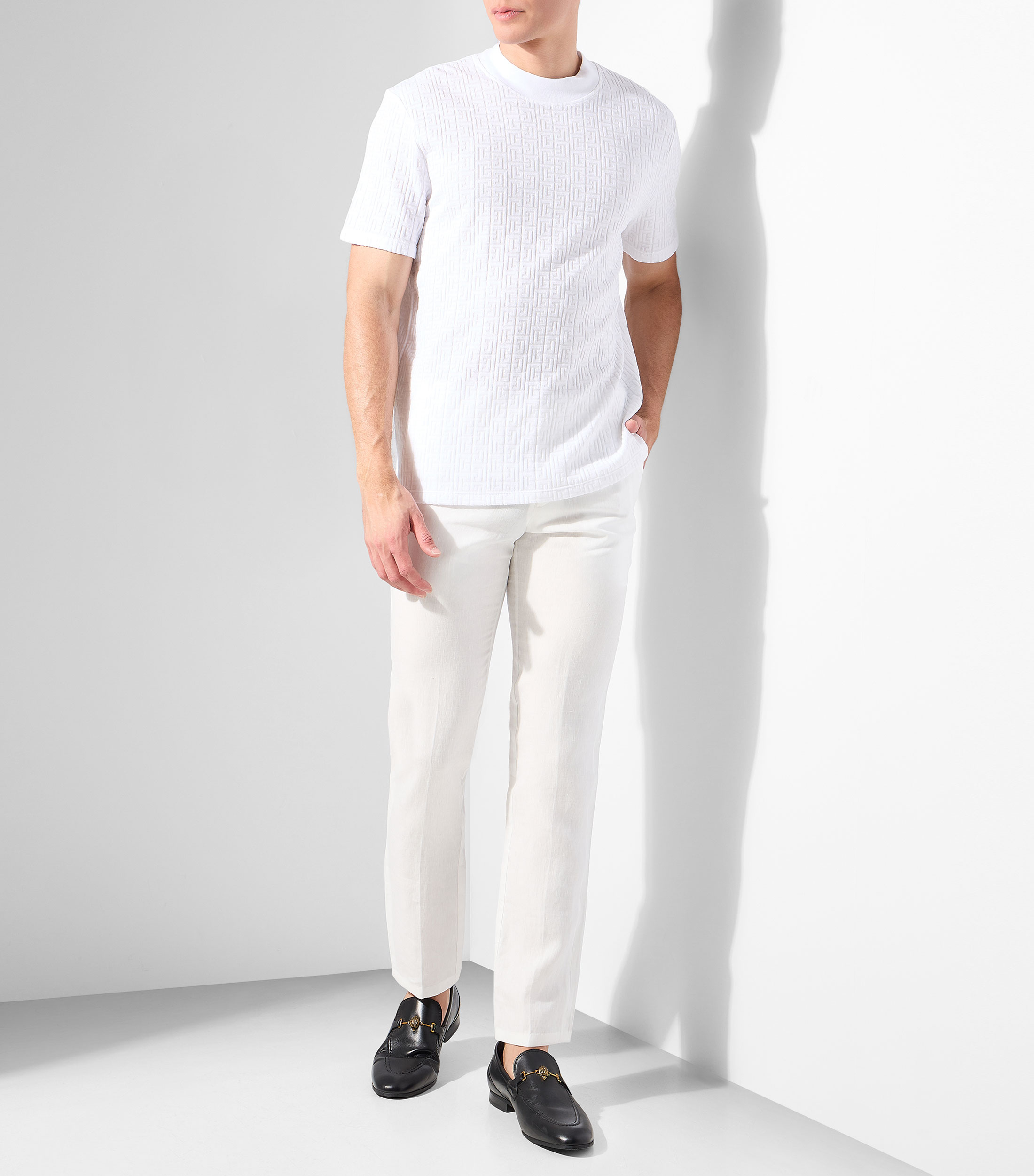 Playera cuello redondo manga corta lisa Hombre