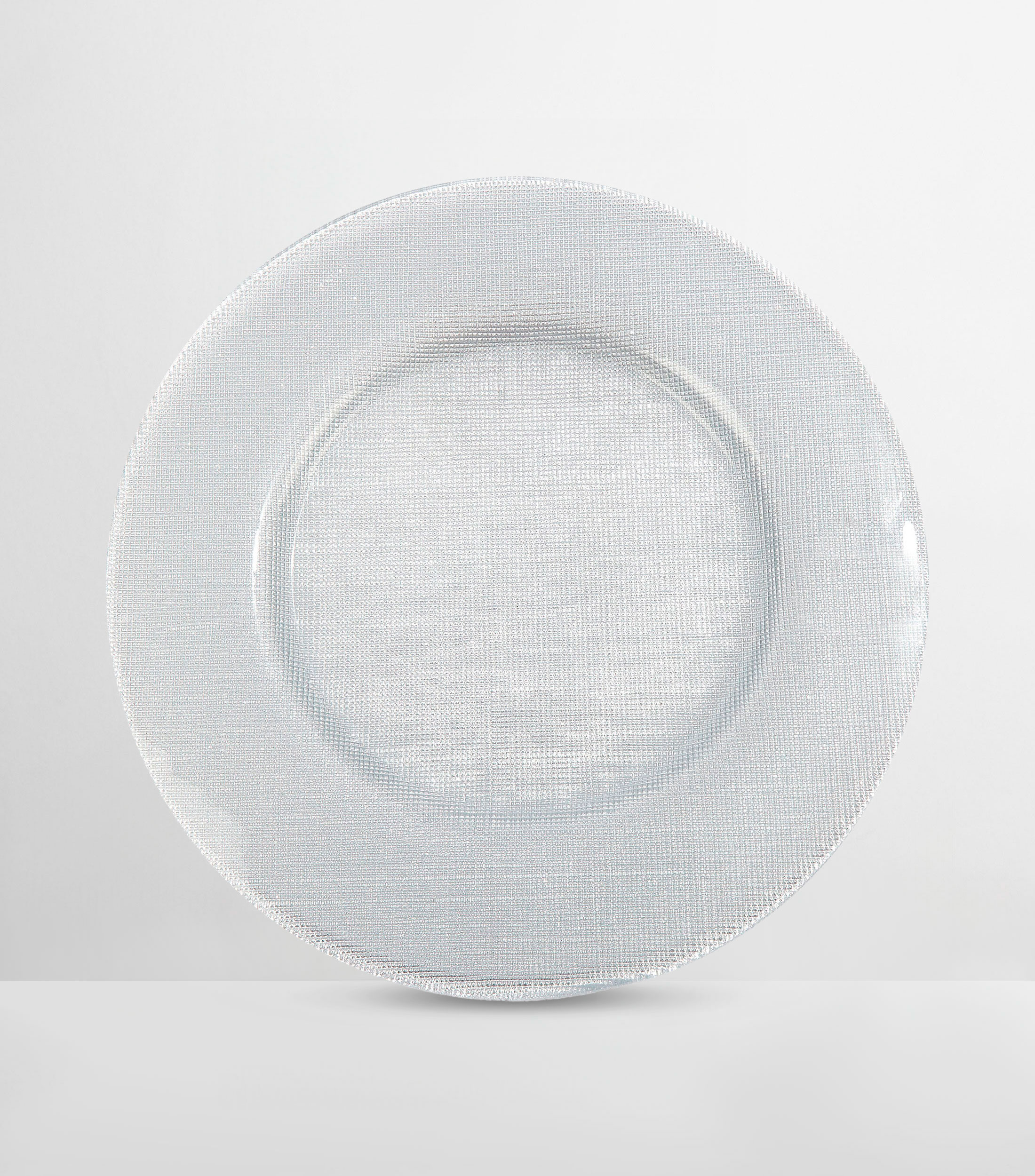Platón Verona Glass Charger Silver