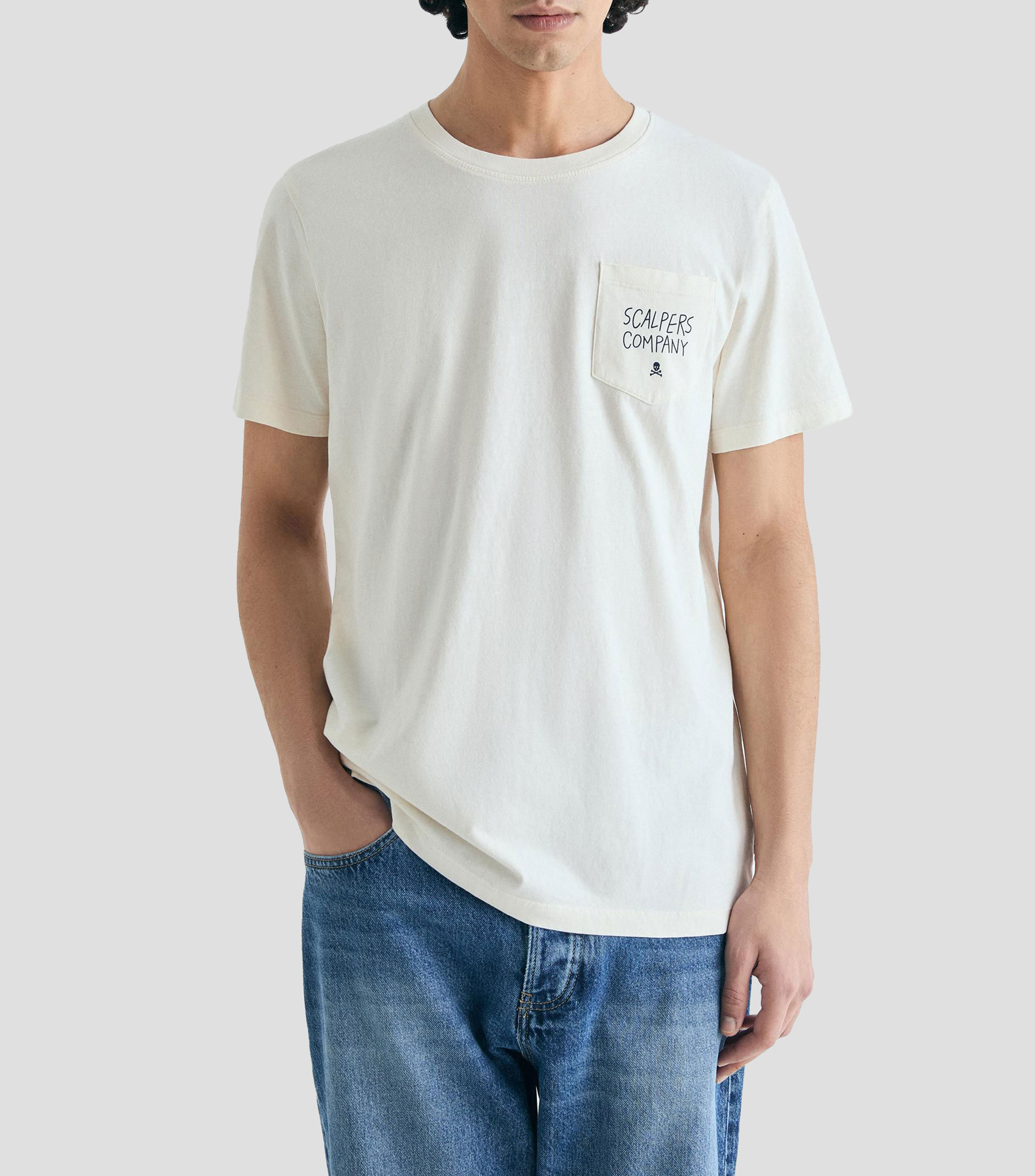 Playera cuello redondo manga corta estampada Hombre