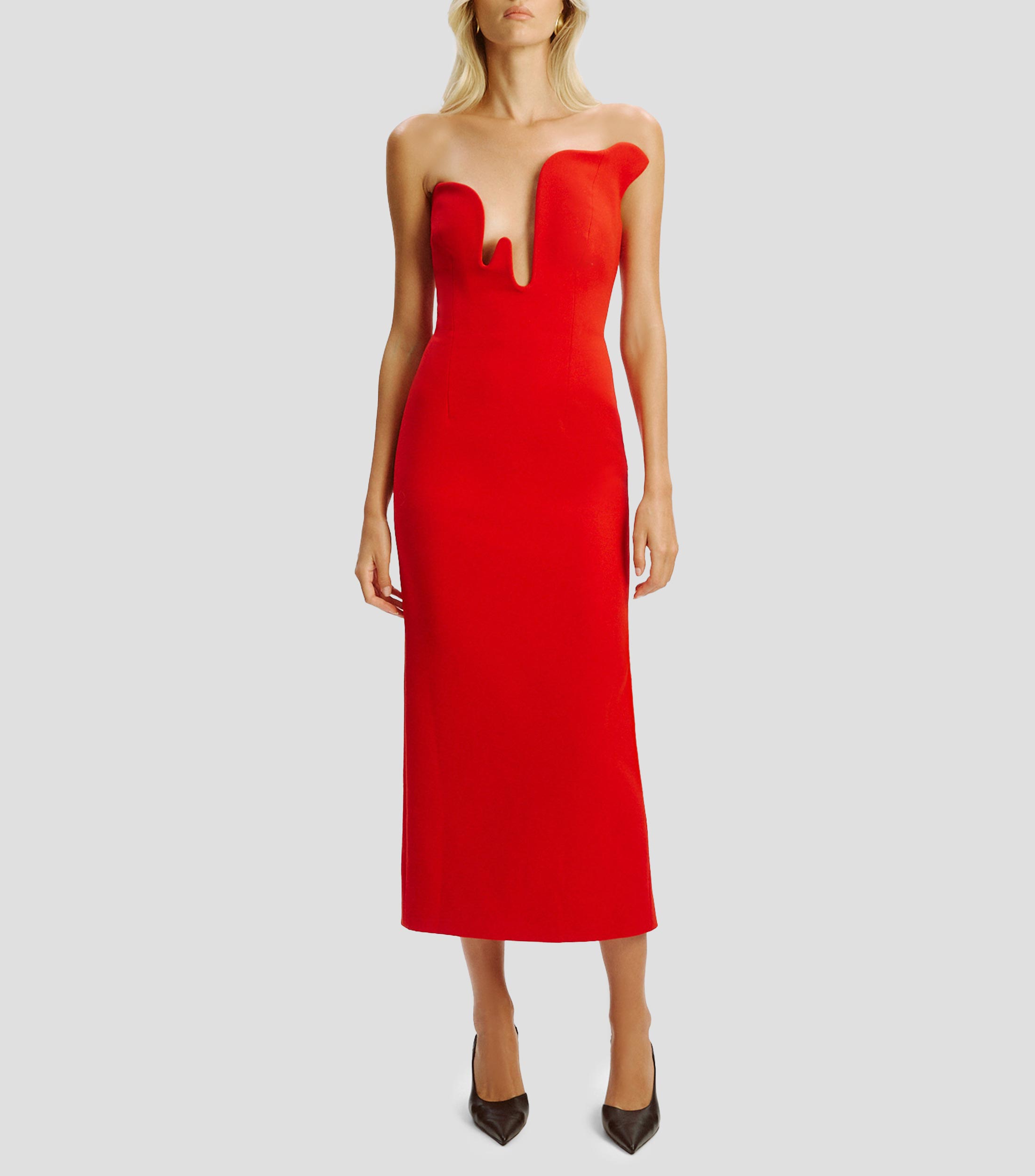 Vestido de fiesta midi liso Rosalyn Mujer