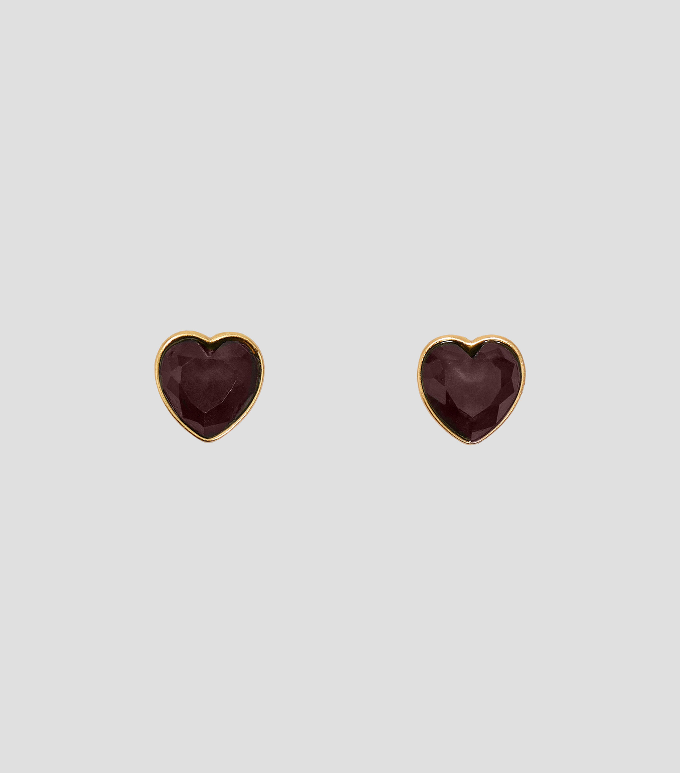 Aretes corazón cristal topacio Mujer