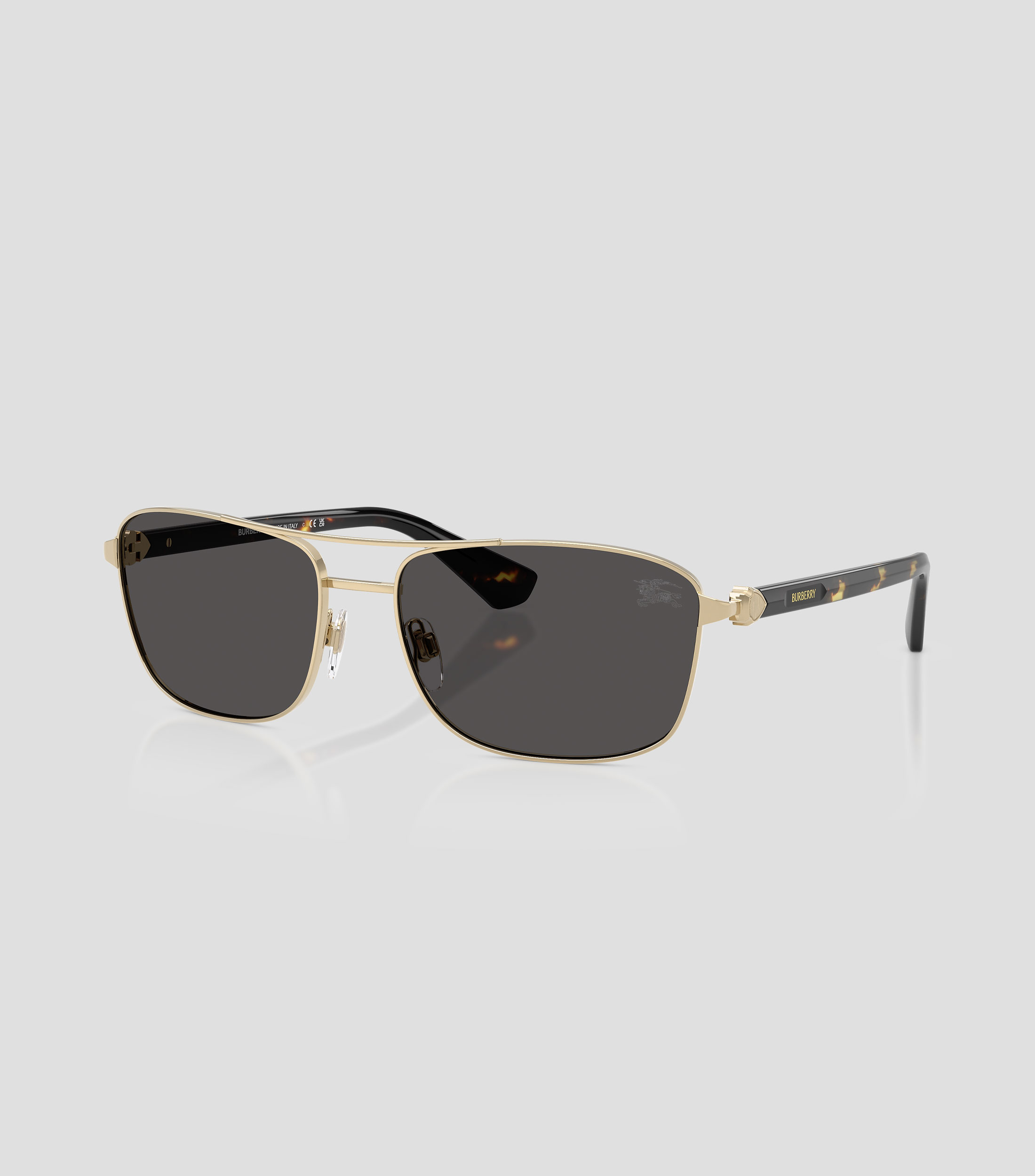 Lentes de sol rectangulares dorado Unisex