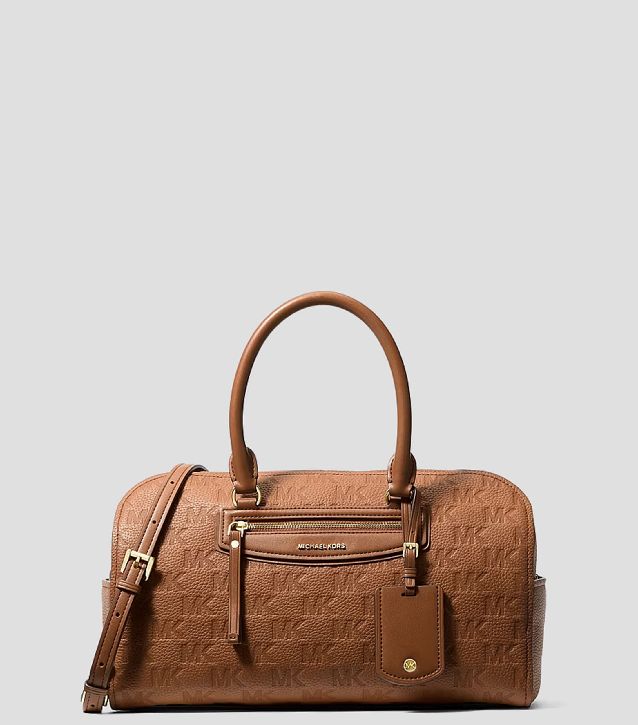 Bolsa satchel en piel estampada Mujer