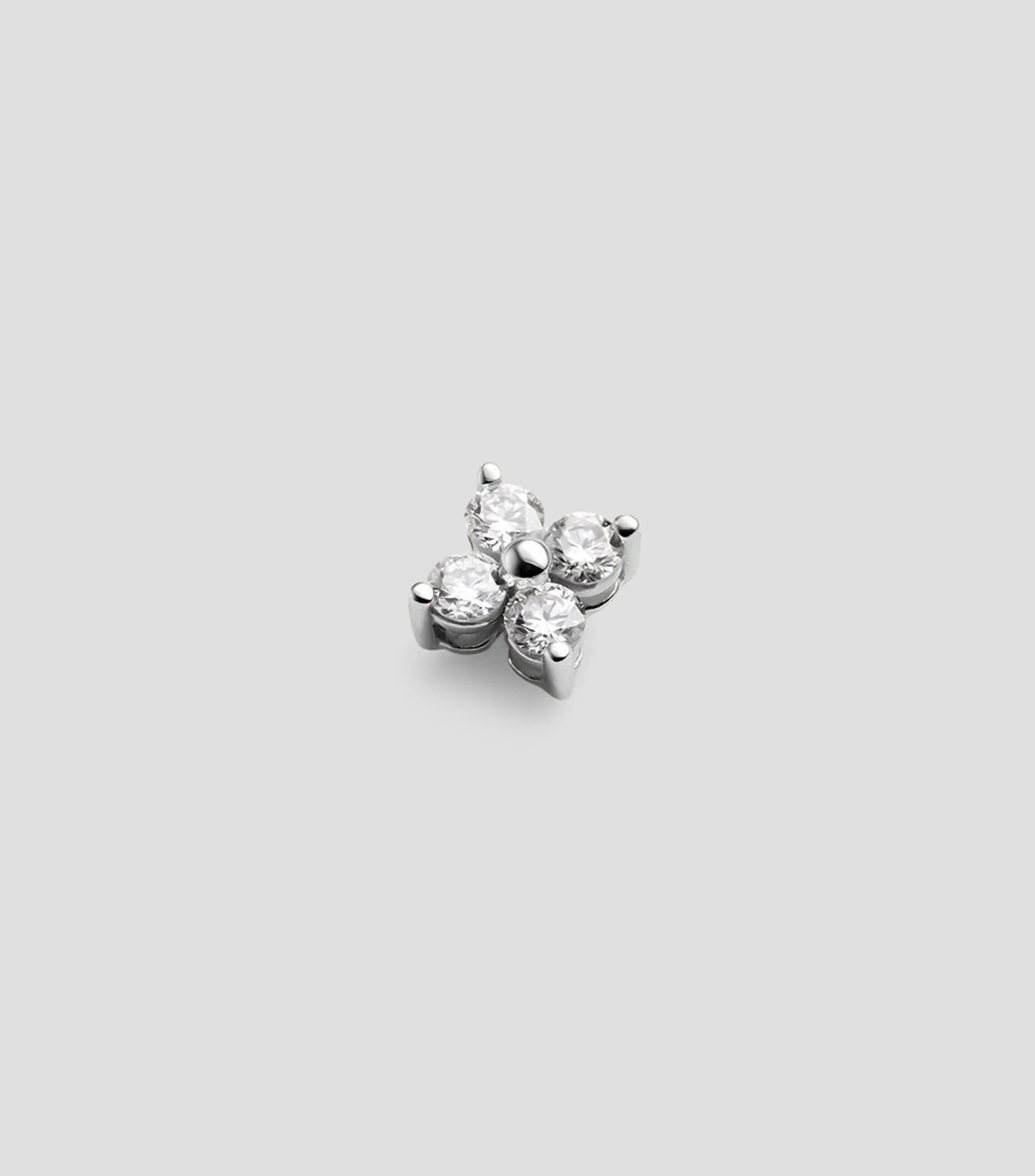 Arete individual en Oro de 18 Kilates con diamantes Mujer