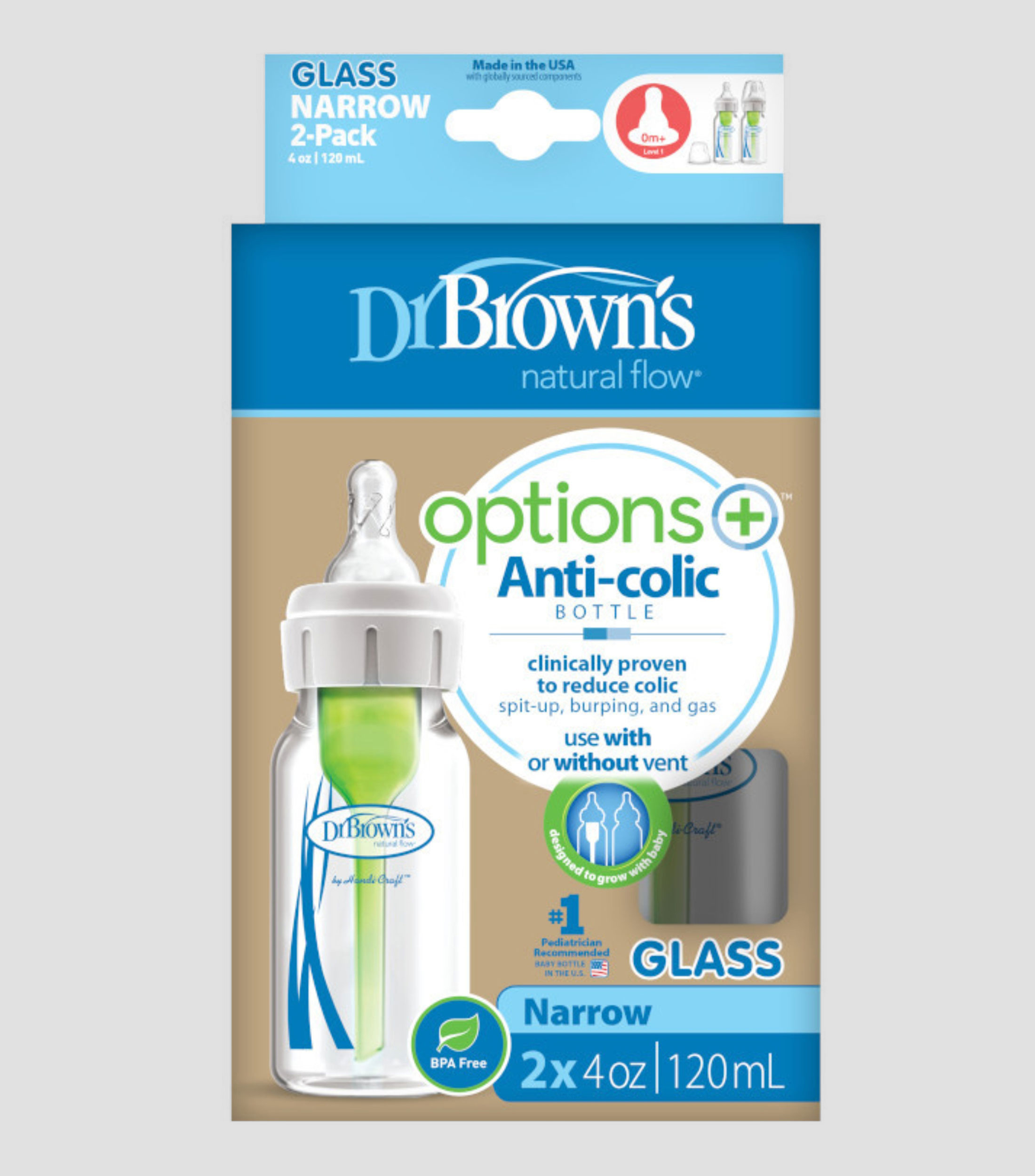 Set 2 Biberones de 4 oz en vidrio